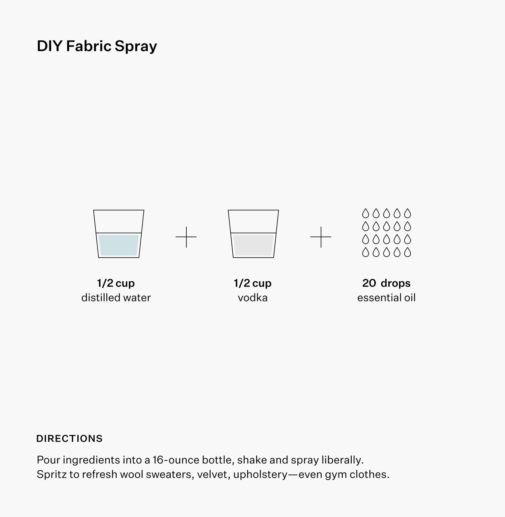 DIY fabric spray recipe.