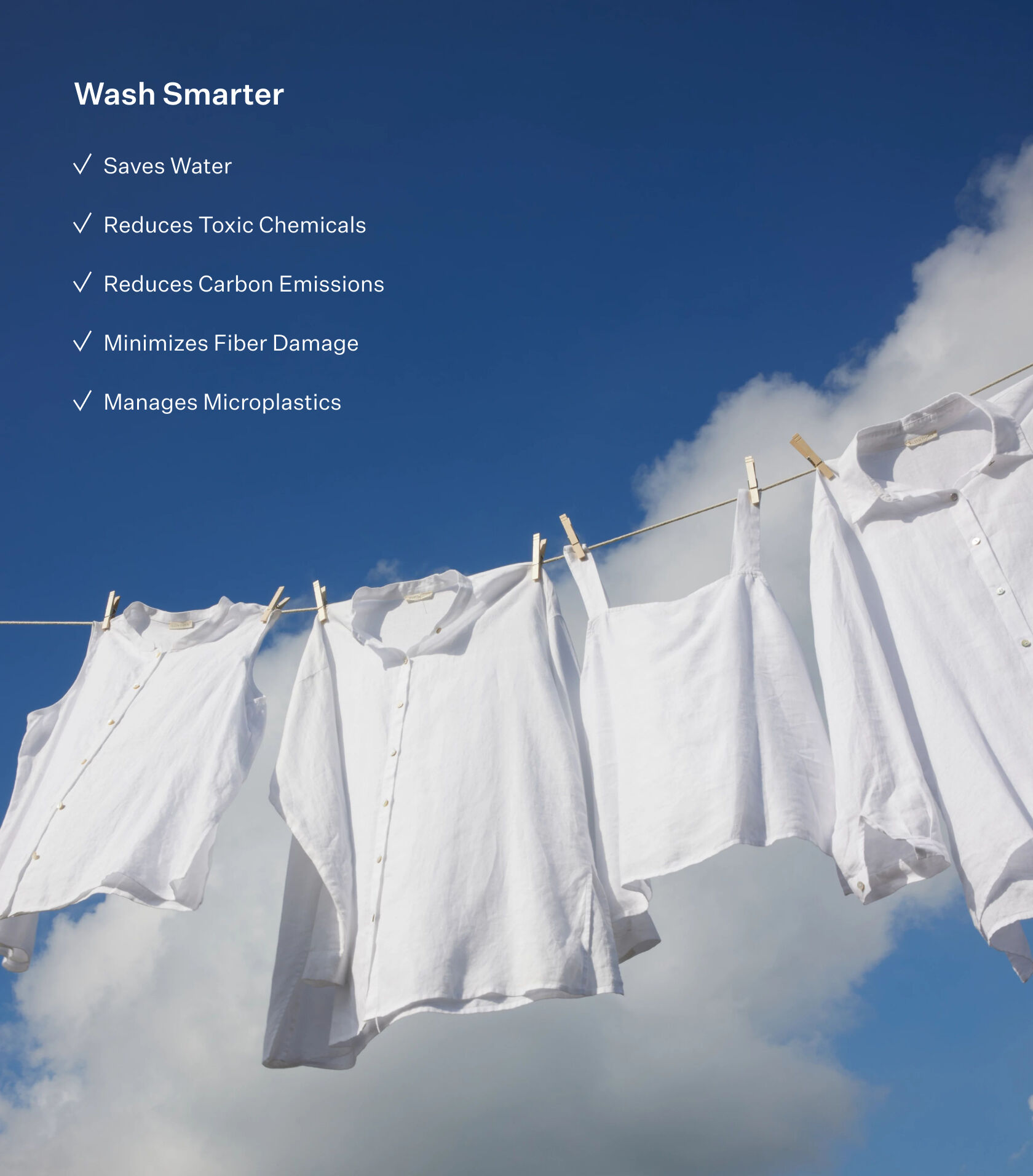 White linen hanging on a clothes line.