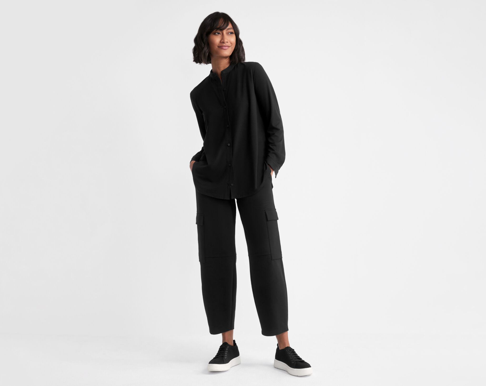 Washable Flex Ponte Cargo Lantern Pant Washable Flex Ponte Cargo Lantern Pant