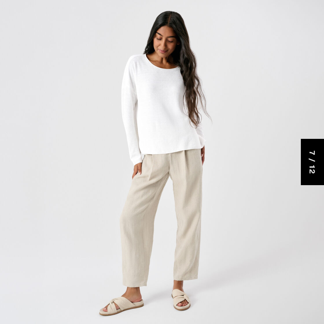 Cotton Blend Ponte Slim Pant