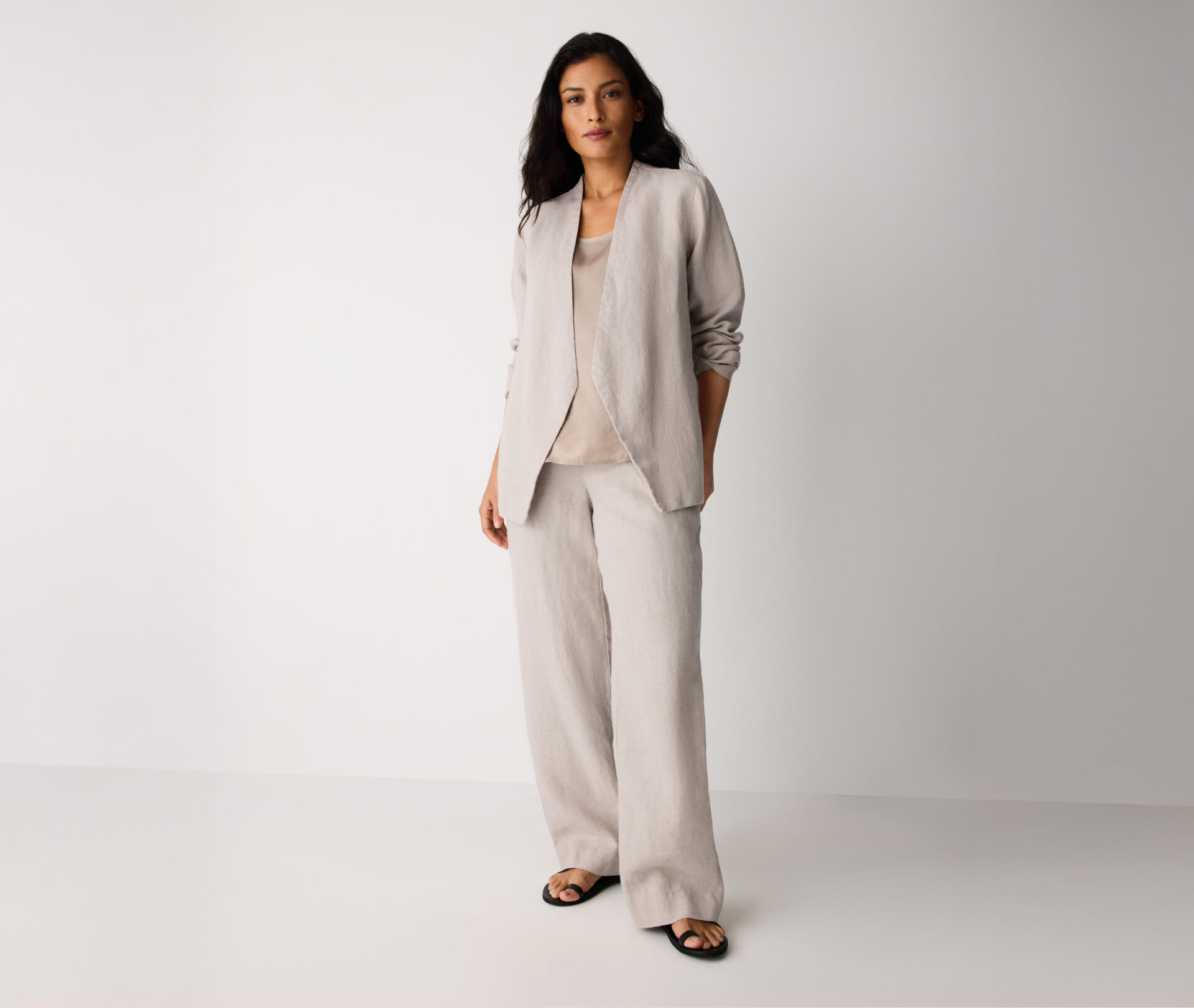 Heavy Organic Linen Straight Pant and Jacket
