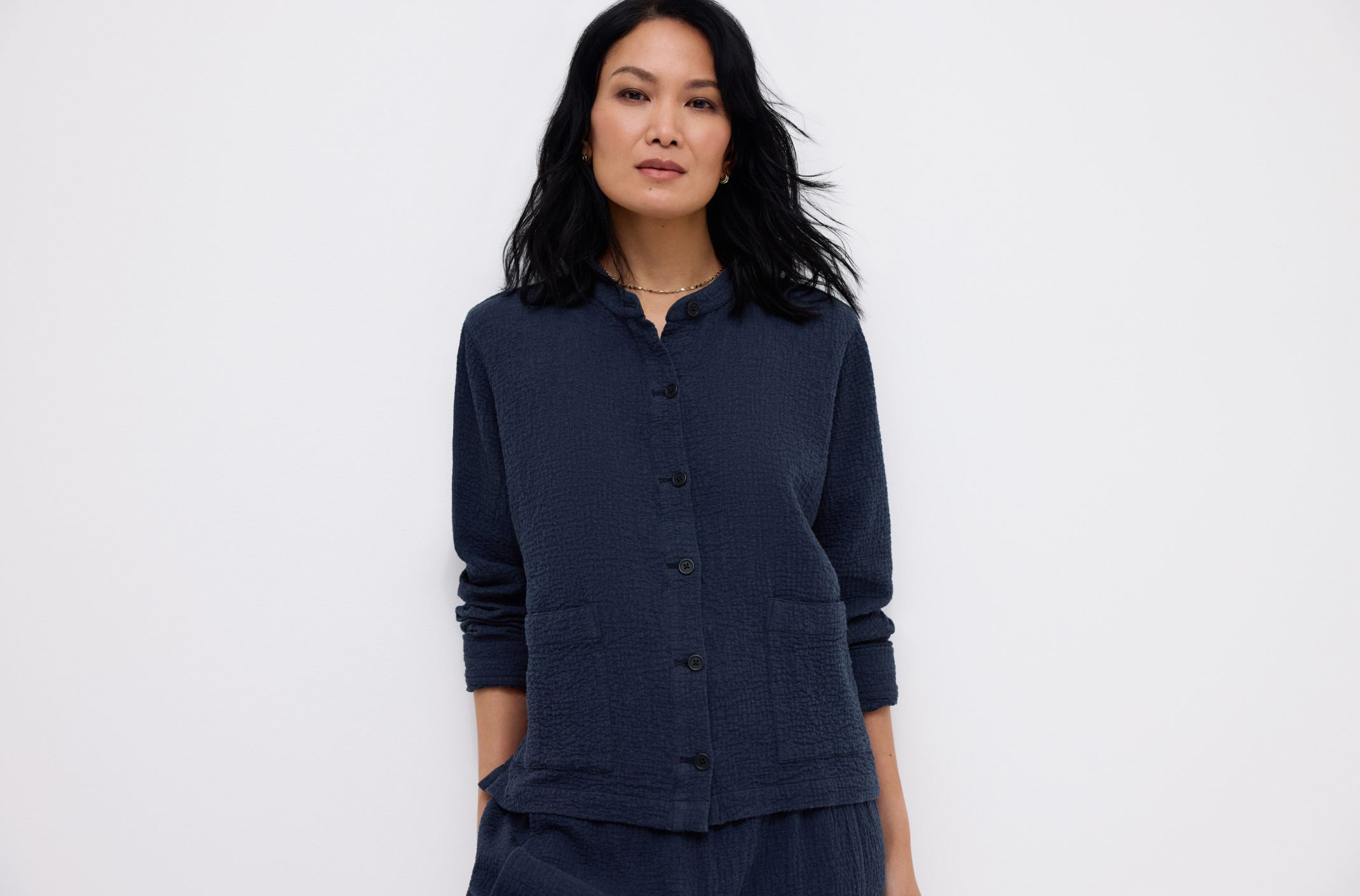 Organic Cotton Doubleweave Shirt Jacket