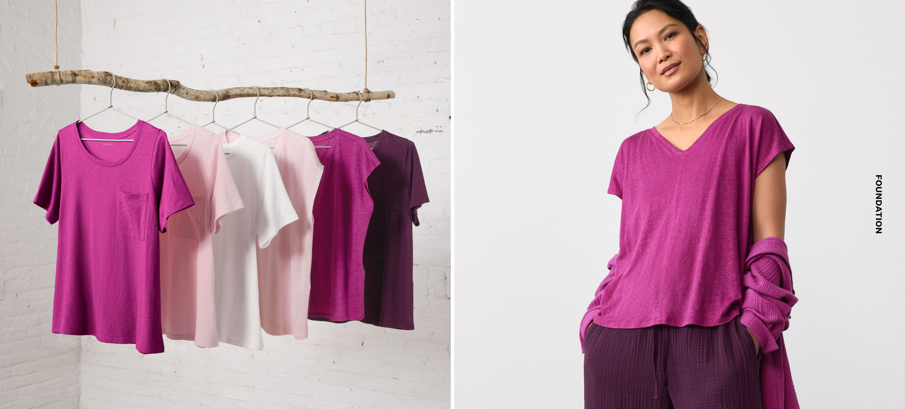 Organic Linen Jersey V Neck Tee Organic Linen Jersey V Neck Tee