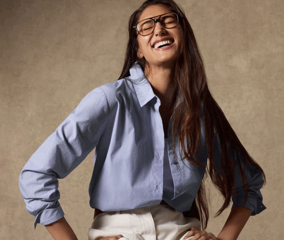 Our Best Loved Poplin Now Subtly Striped