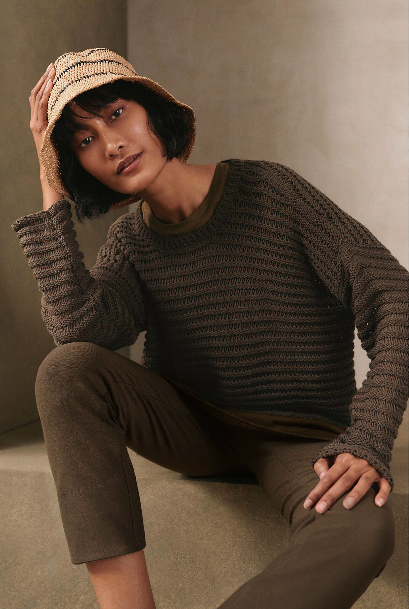 Mar Y Sol for EILEEN FISHER Stripe Bucket Hat