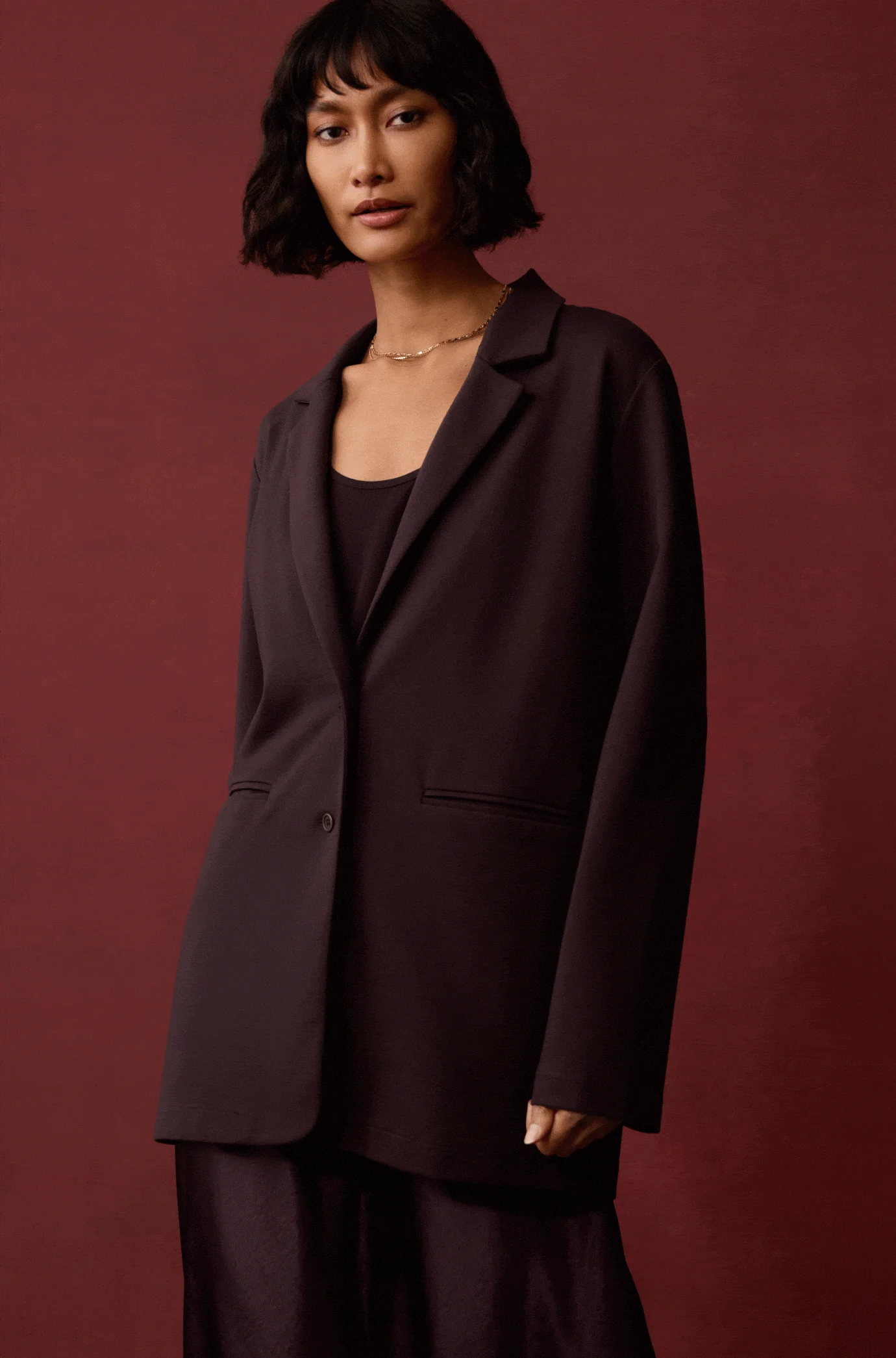 Washable Flex Ponte Long Blazer