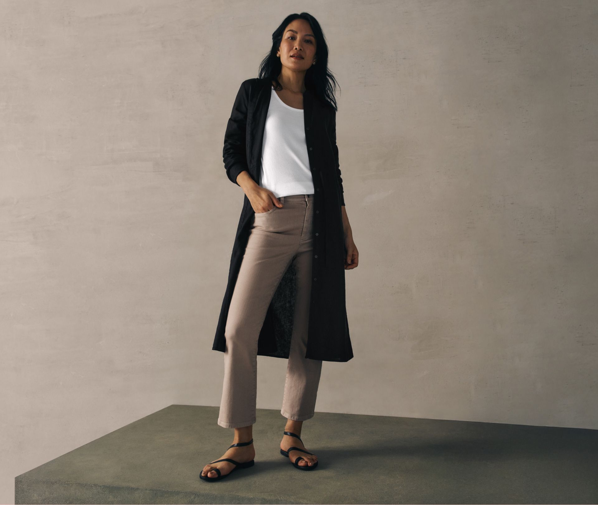 Garment Dyed Organic Cotton Denim Kick Jean