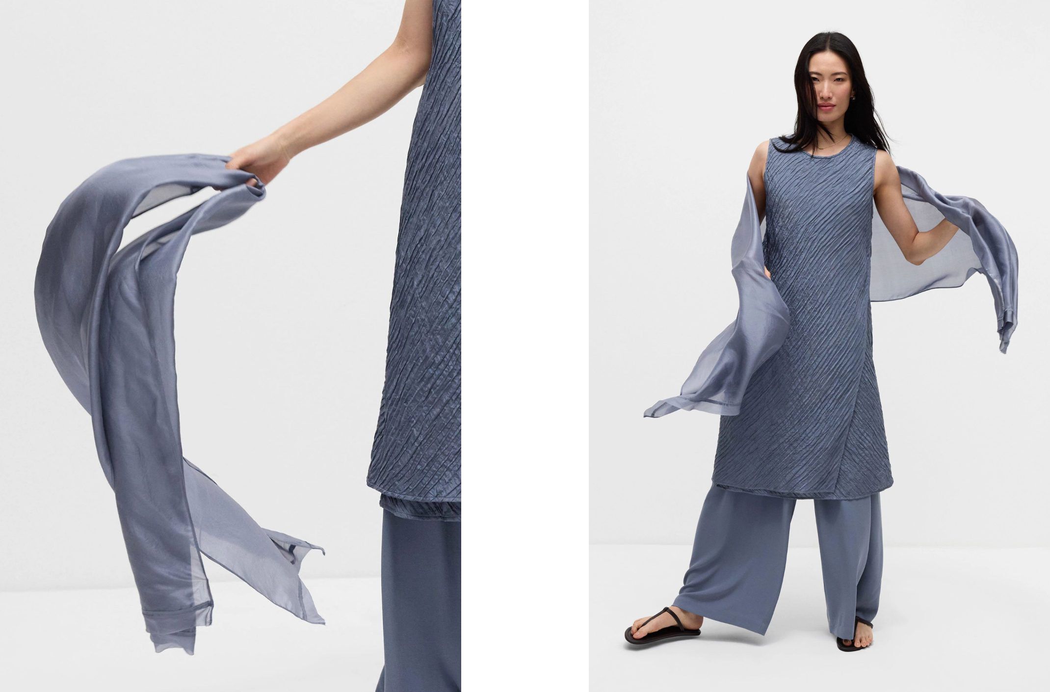 Washed Organic Silk Scarf