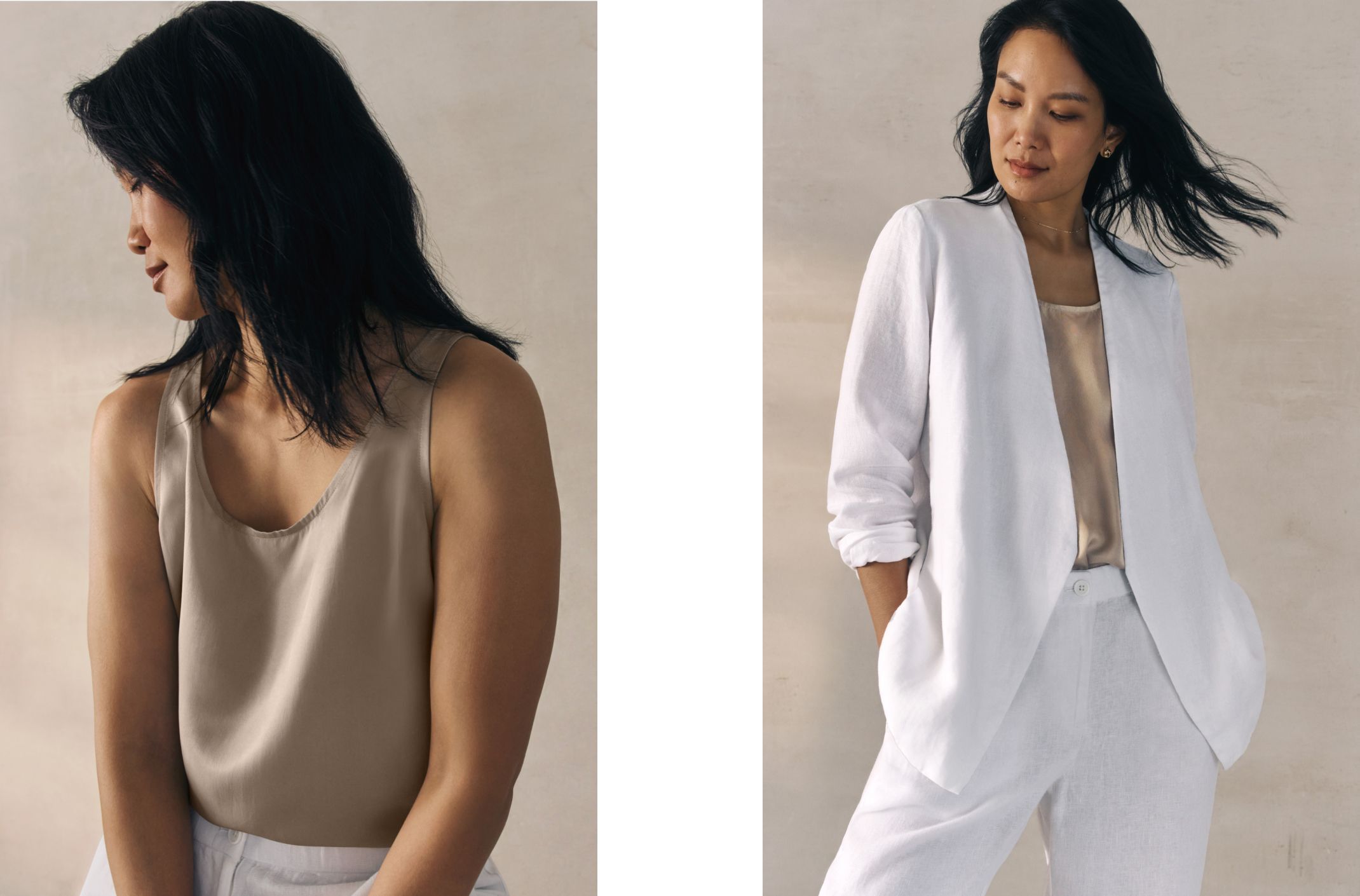 Lightweight Satin Shimmer Scoop Neck Tank