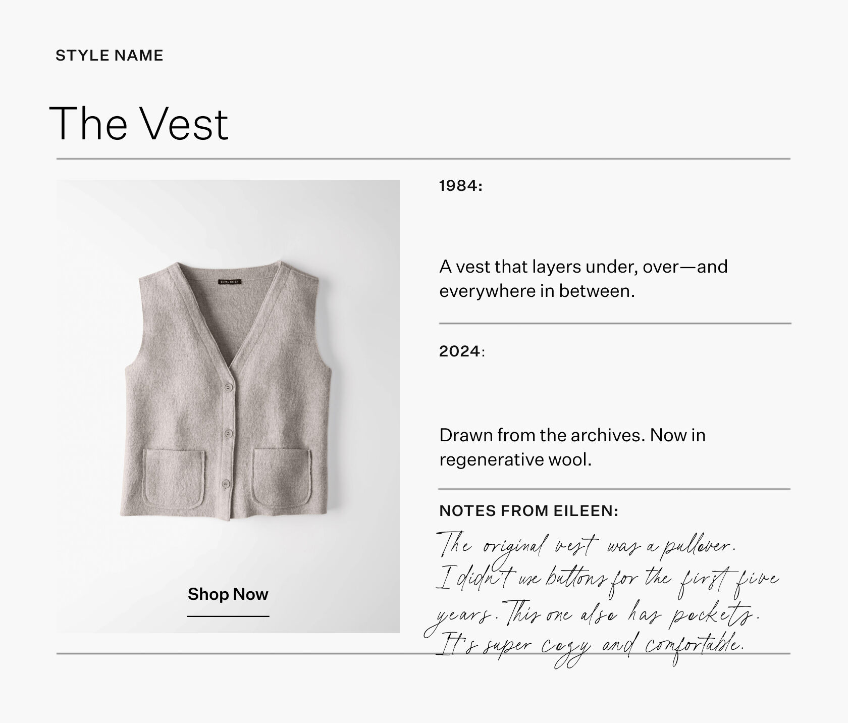 Lightweight Boiled Wool Vest in Regenerative Wool