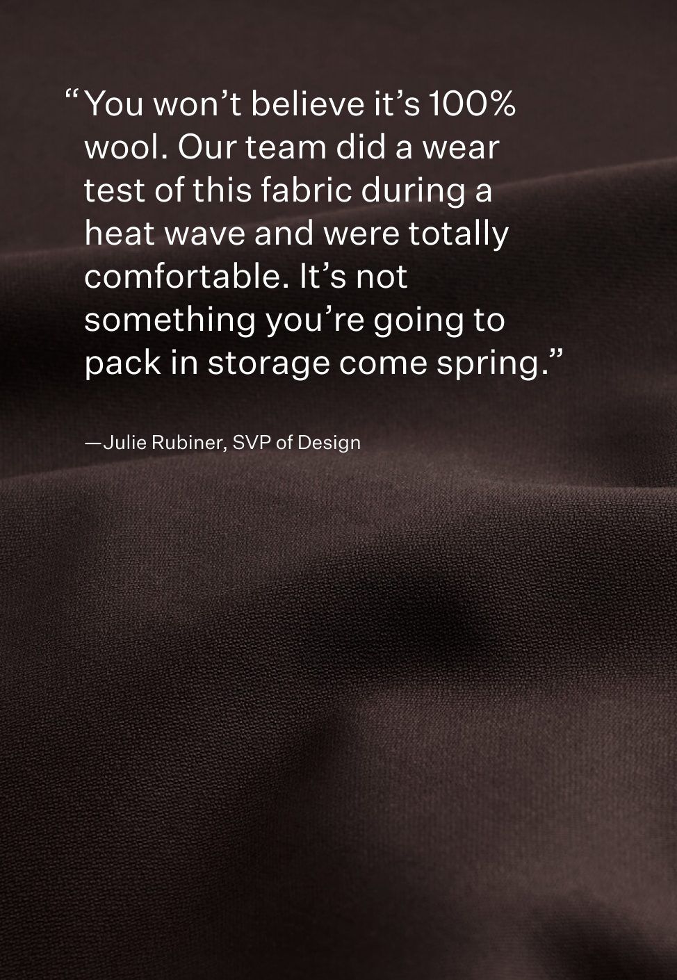 Our wool supports ranchers who use better practices