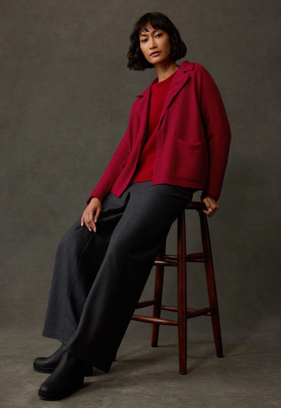 Felted Wool Jersey Lightweight Boiled Wool and Merino 
