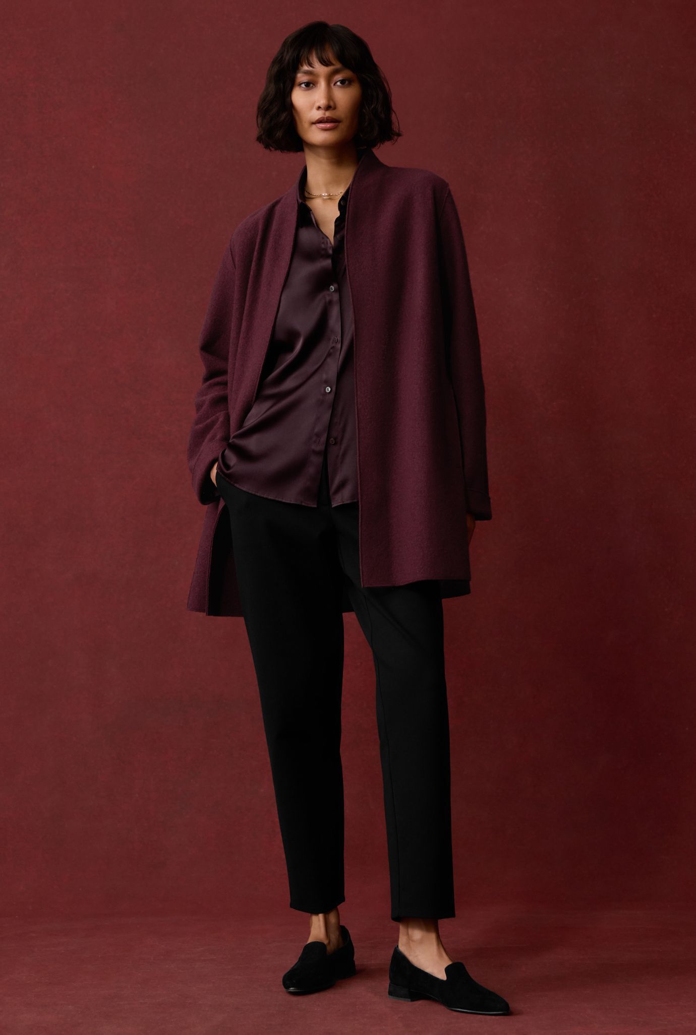 Washable Flex Ponte Tapered Trouser Pant