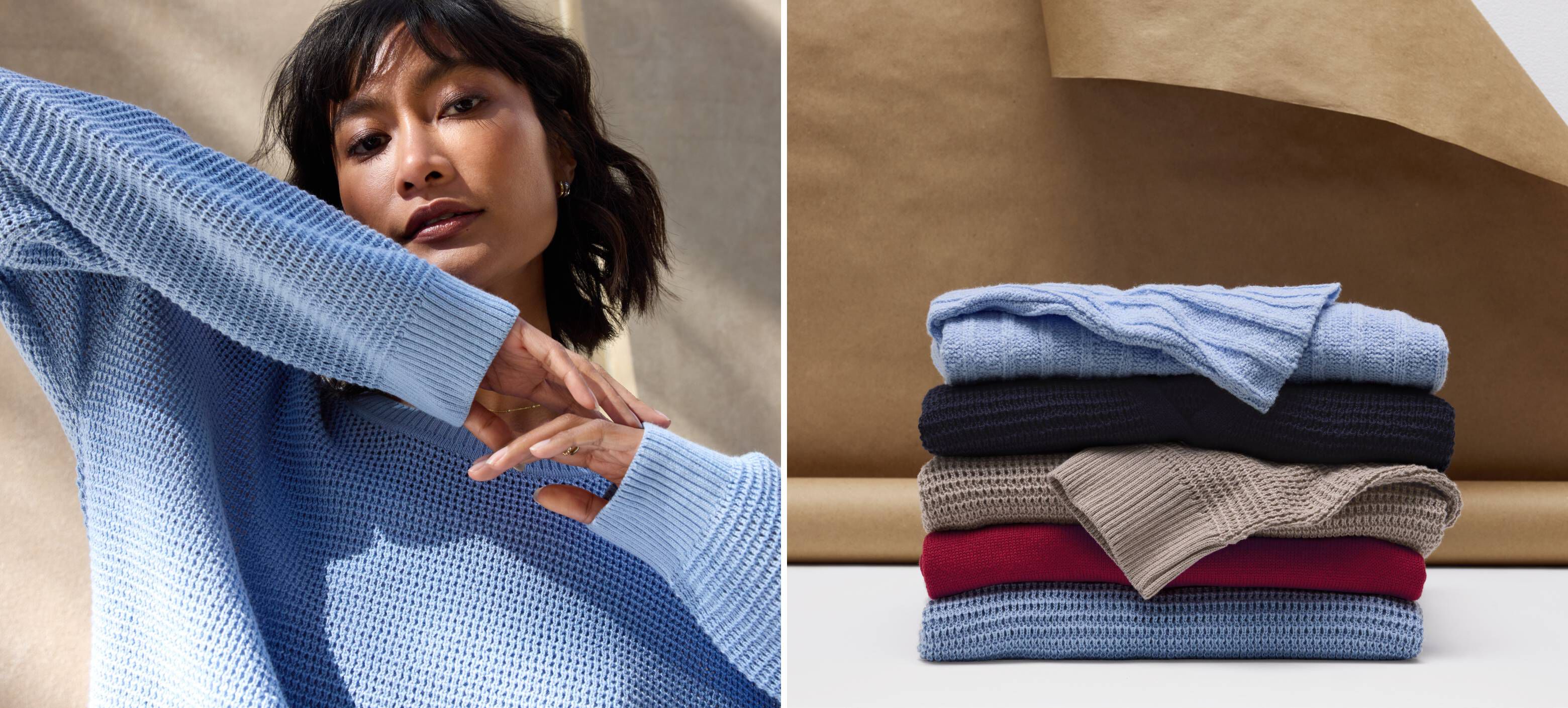 Peruvian Cotton Blend Crew Neck Top