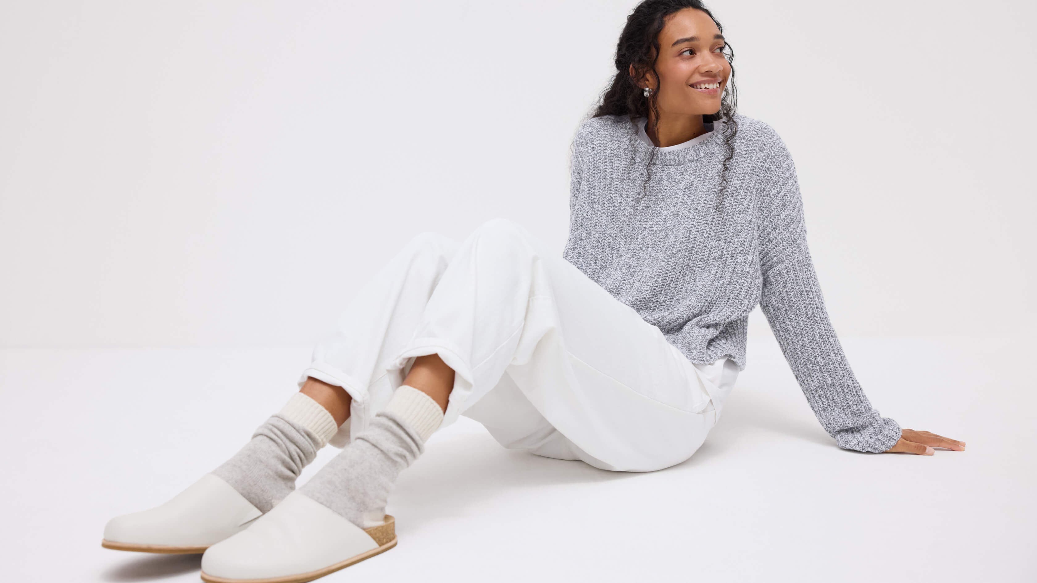 Peruvian Cotton Cloud Twist Crew Neck Top