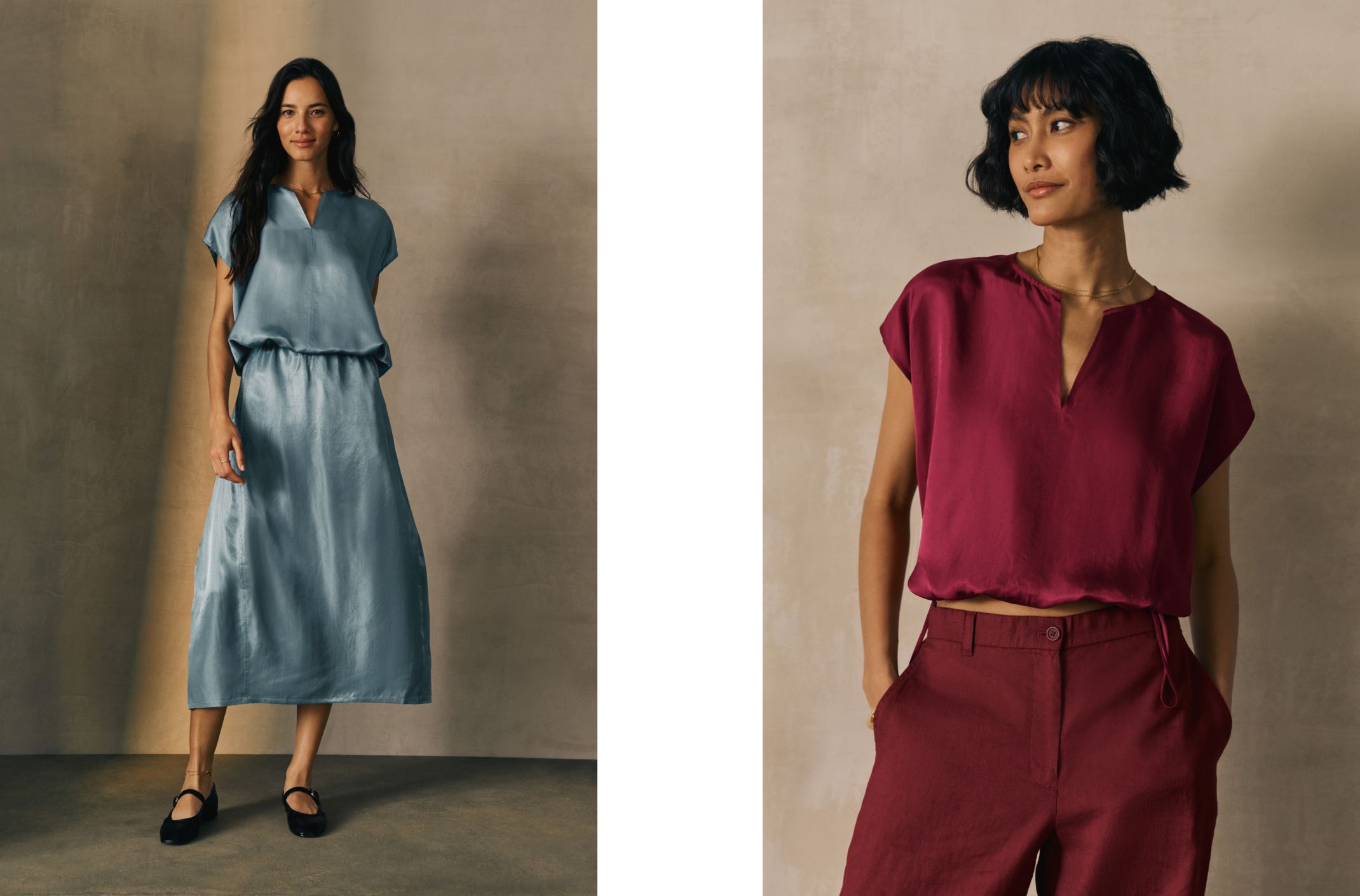 Lightweight Satin Shimmer Styles