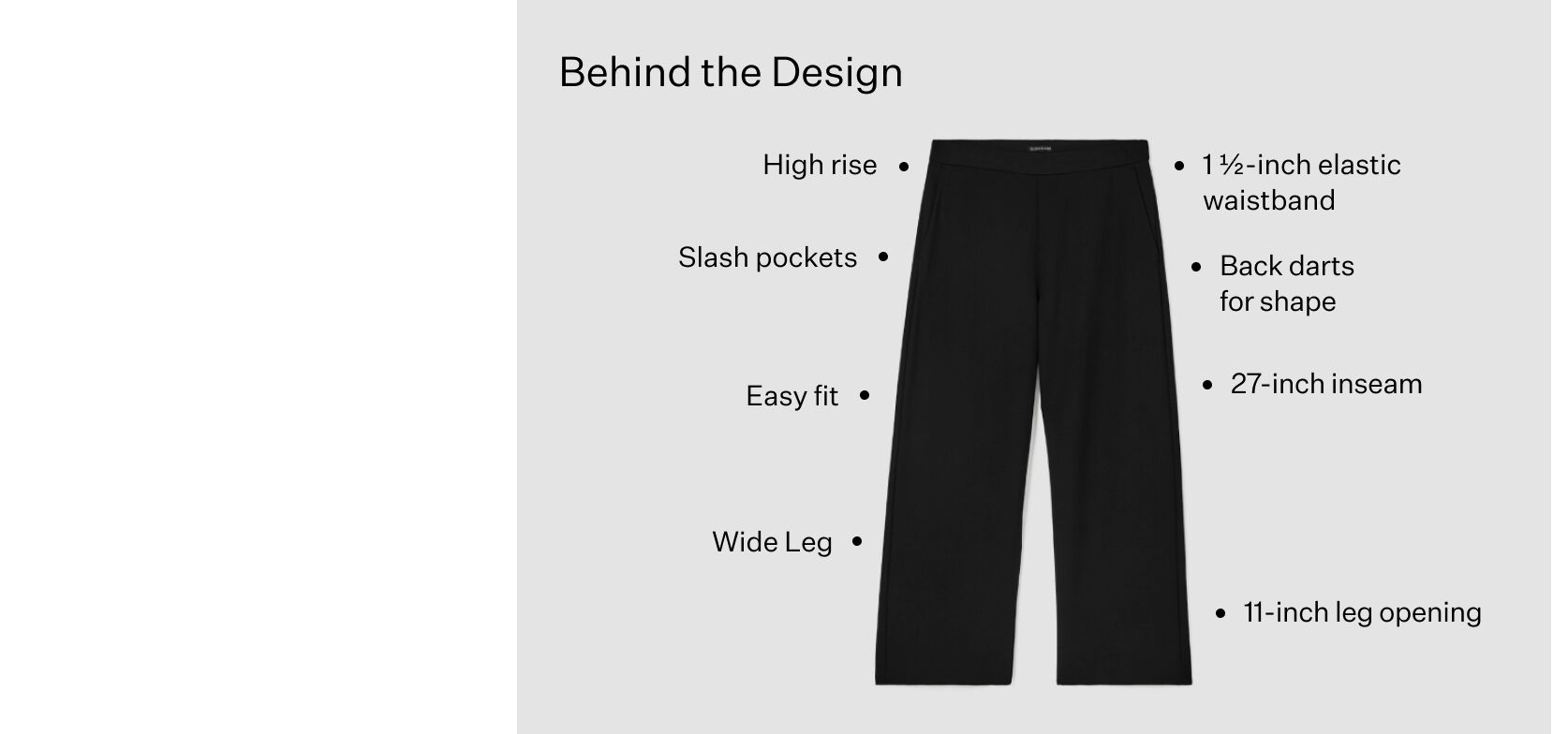 Wide-Leg Ankle Pant design details