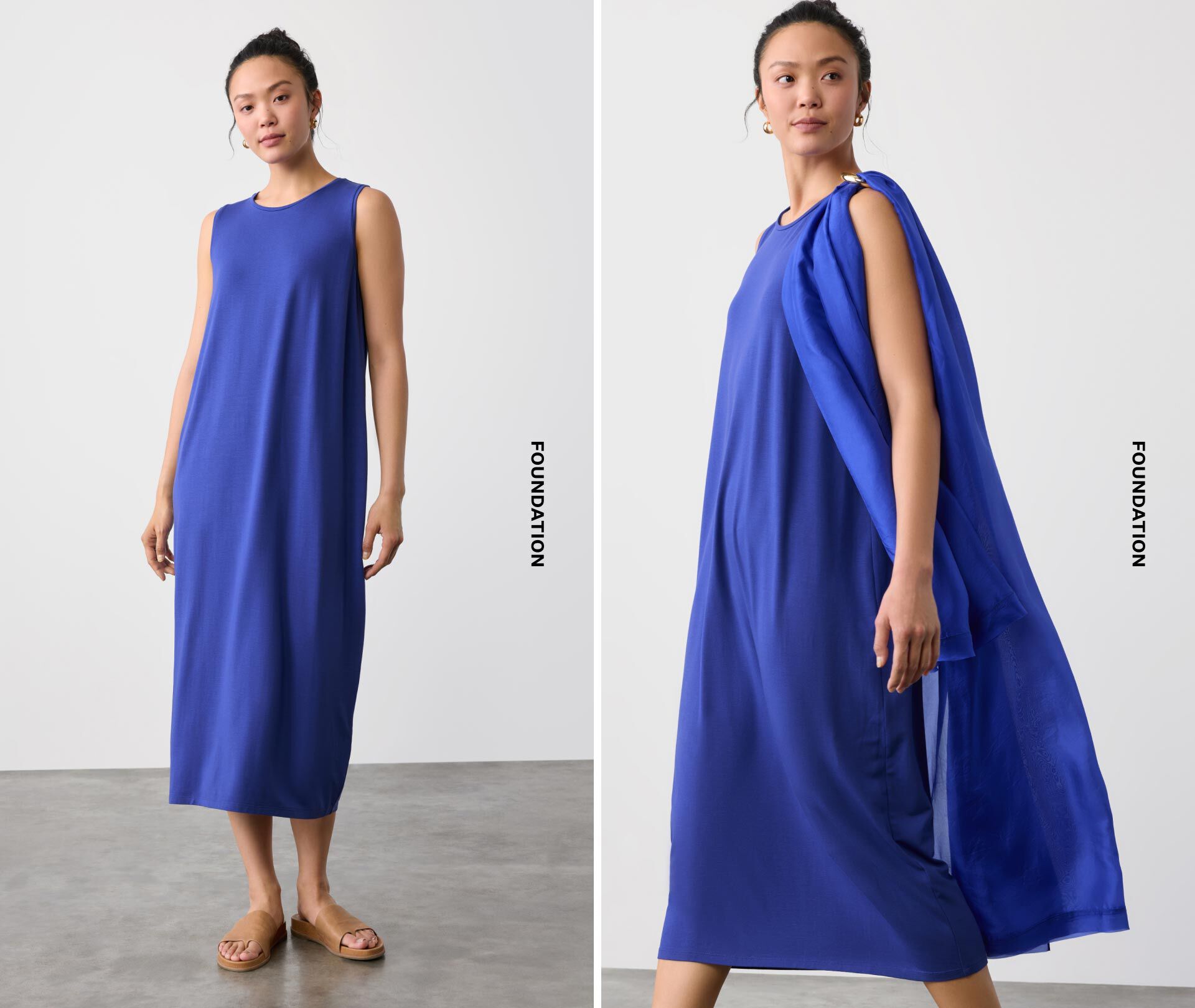 Stretch Jersey Knit Round Neck Dress Stretch Jersey Knit Round Neck Dress