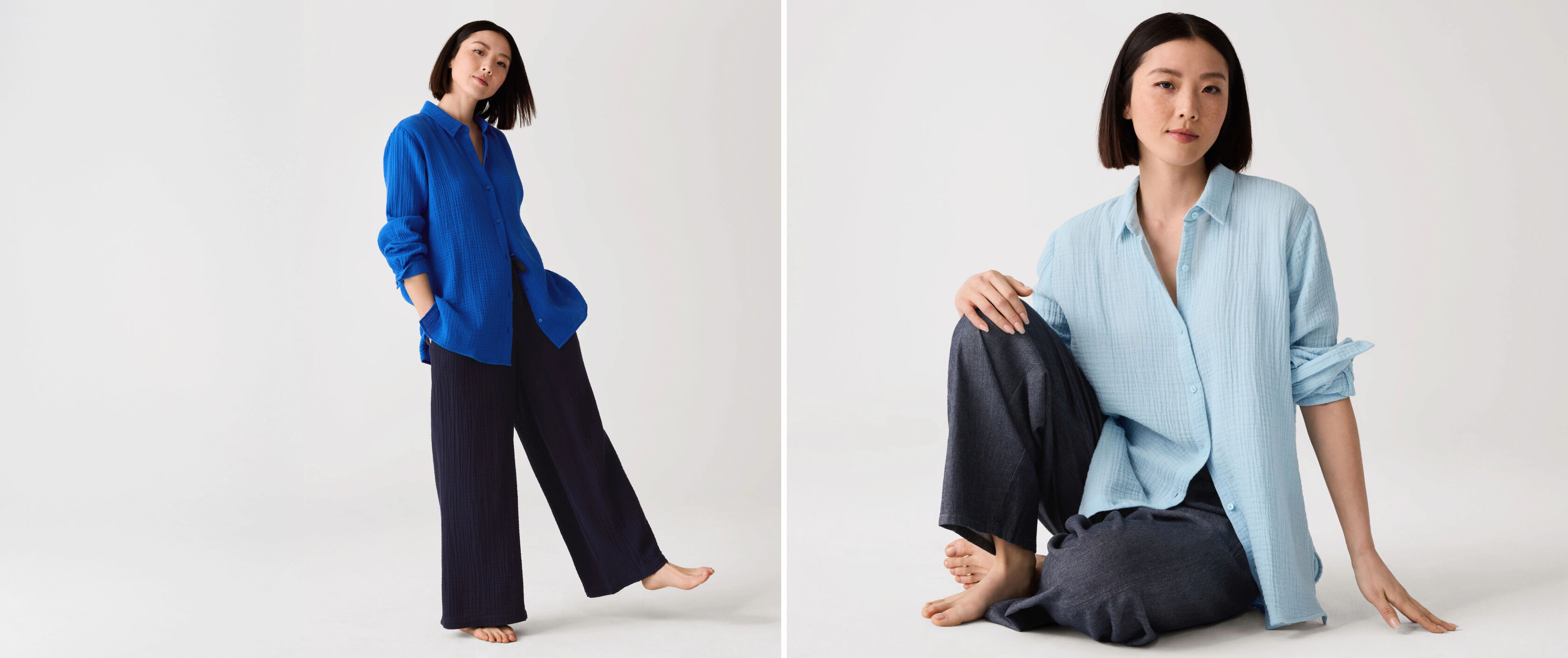 Organic Cotton Lofty Gauze Classic Collar Shirt