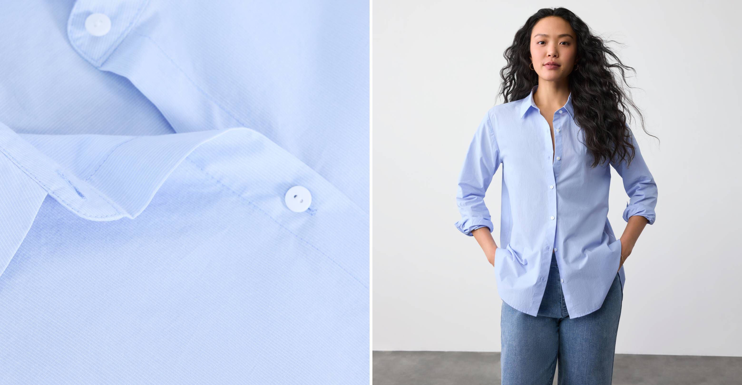 Striped Poplin Classic Collar Shirt Striped Poplin Classic Collar Shirt