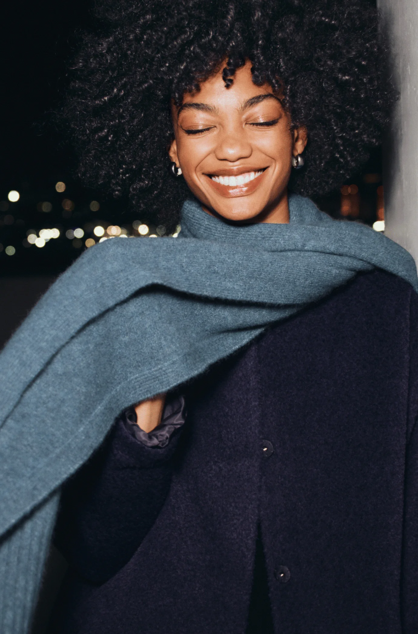 Cashmere Silk Boucle Bliss Scarf in Sea Spray