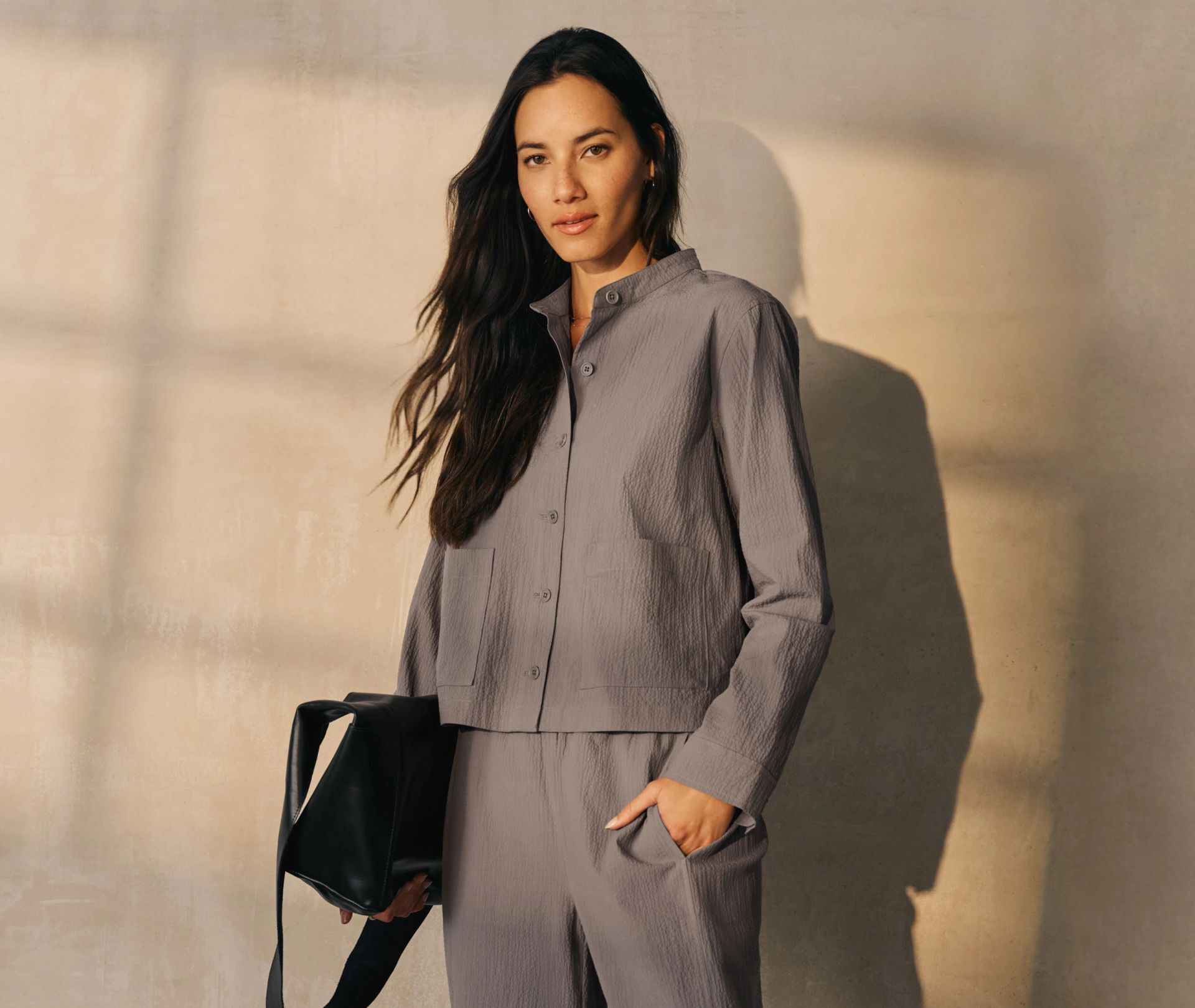 Organic Cotton Pucker Jacket and Lantern Pant