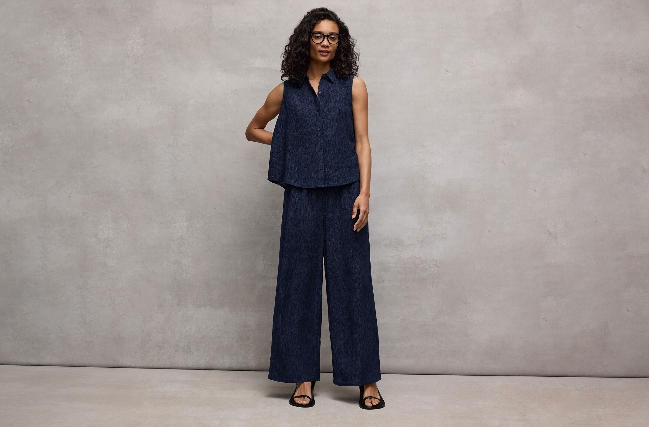 Woven Plisse Shirt and Pant