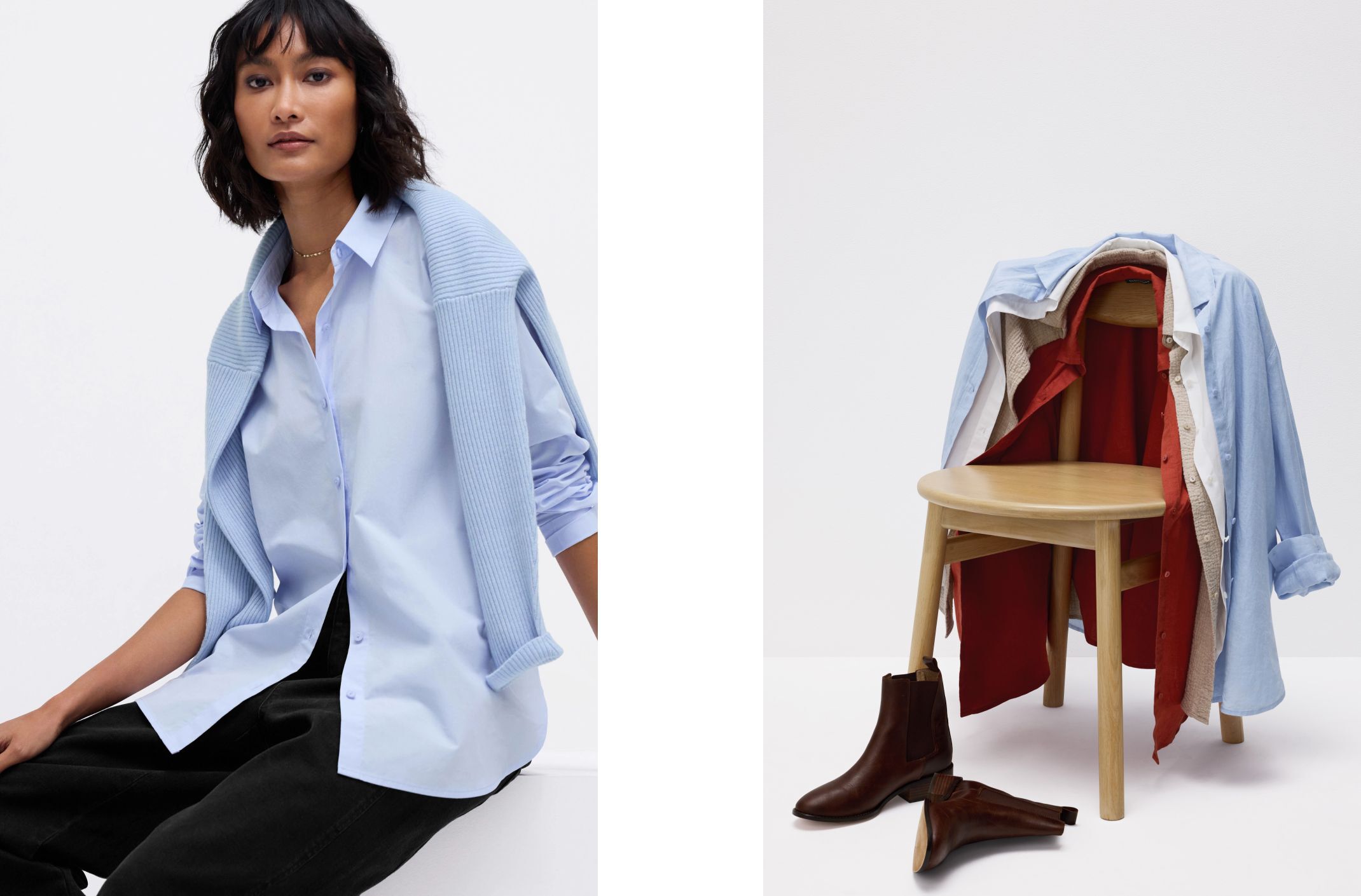 Organic Cotton Poplin Classic Collar Shirt