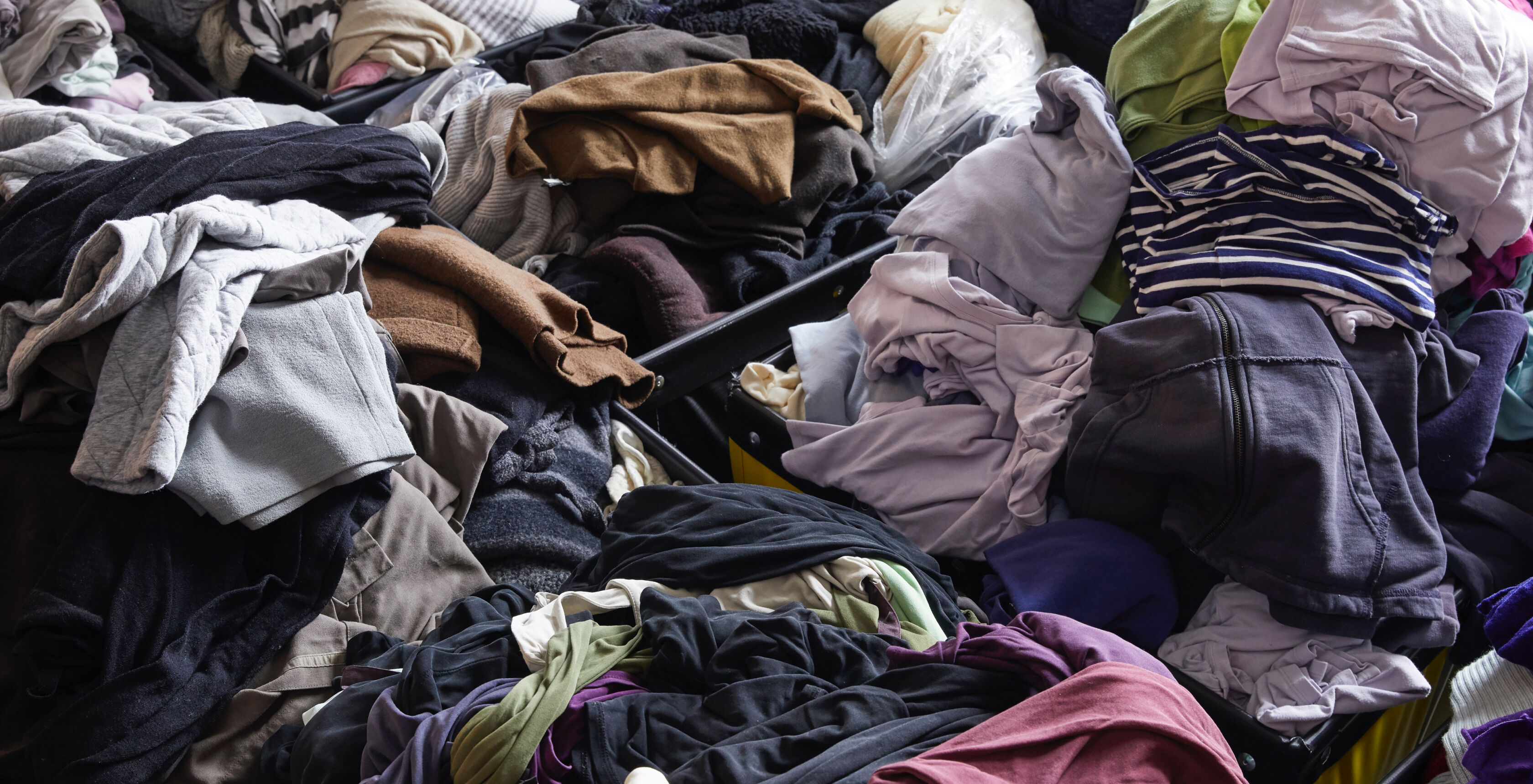 A pile of women's clothes. A pile of women's clothes.