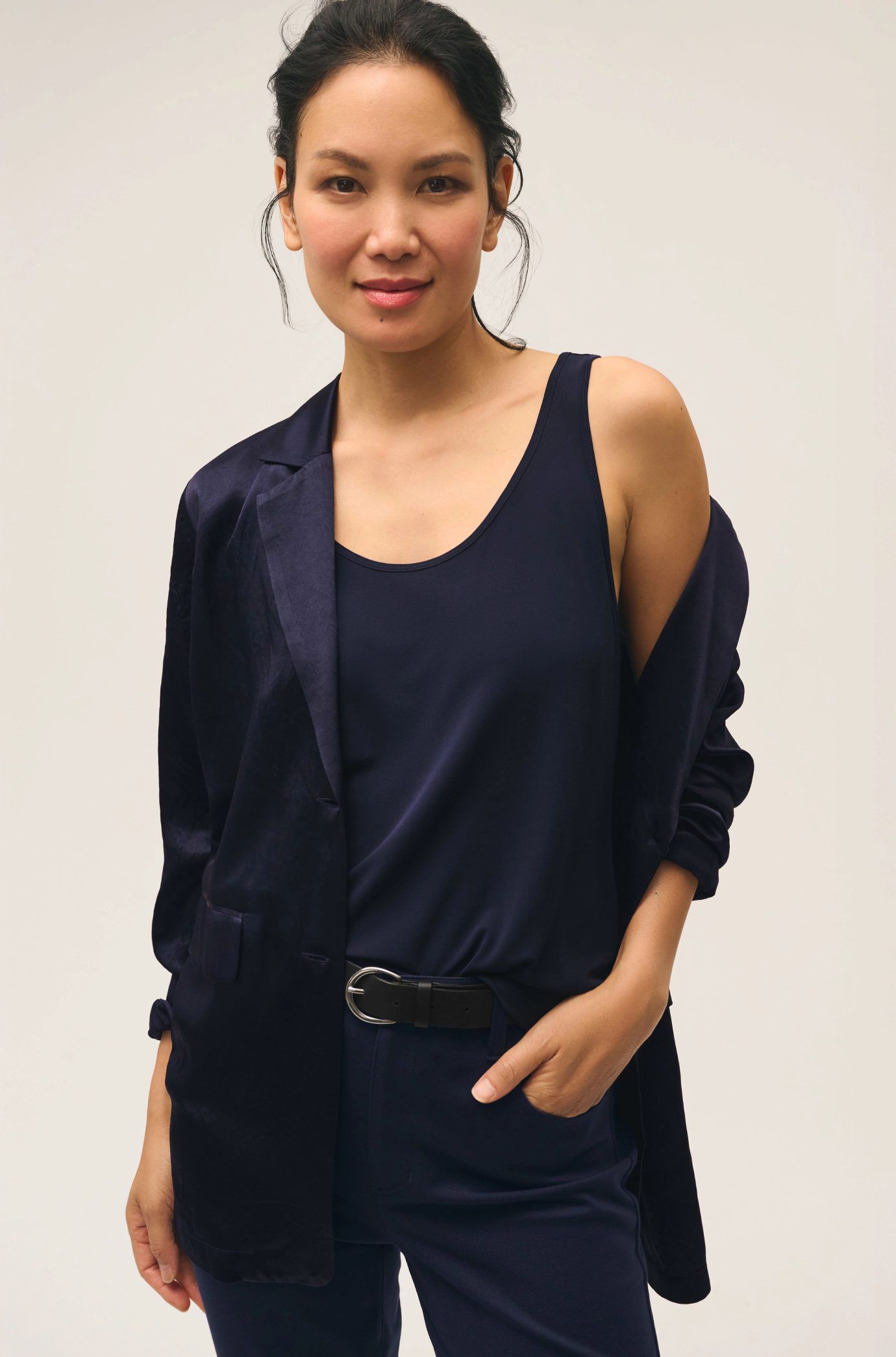 Stretch Silk Jersey Scoop Neck Tank Stretch Silk Jersey Scoop Neck Tank