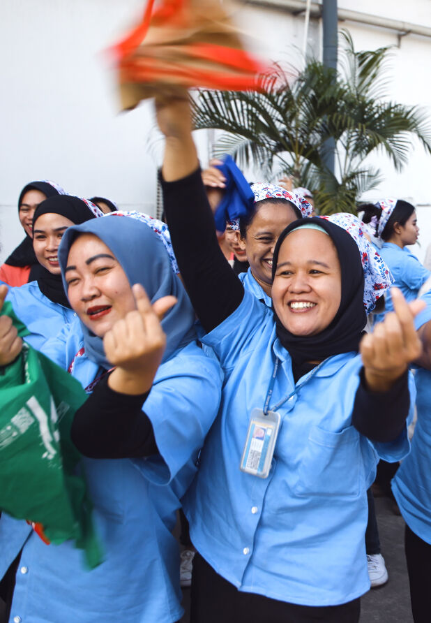 Garment workers at a fair trade certified factory.