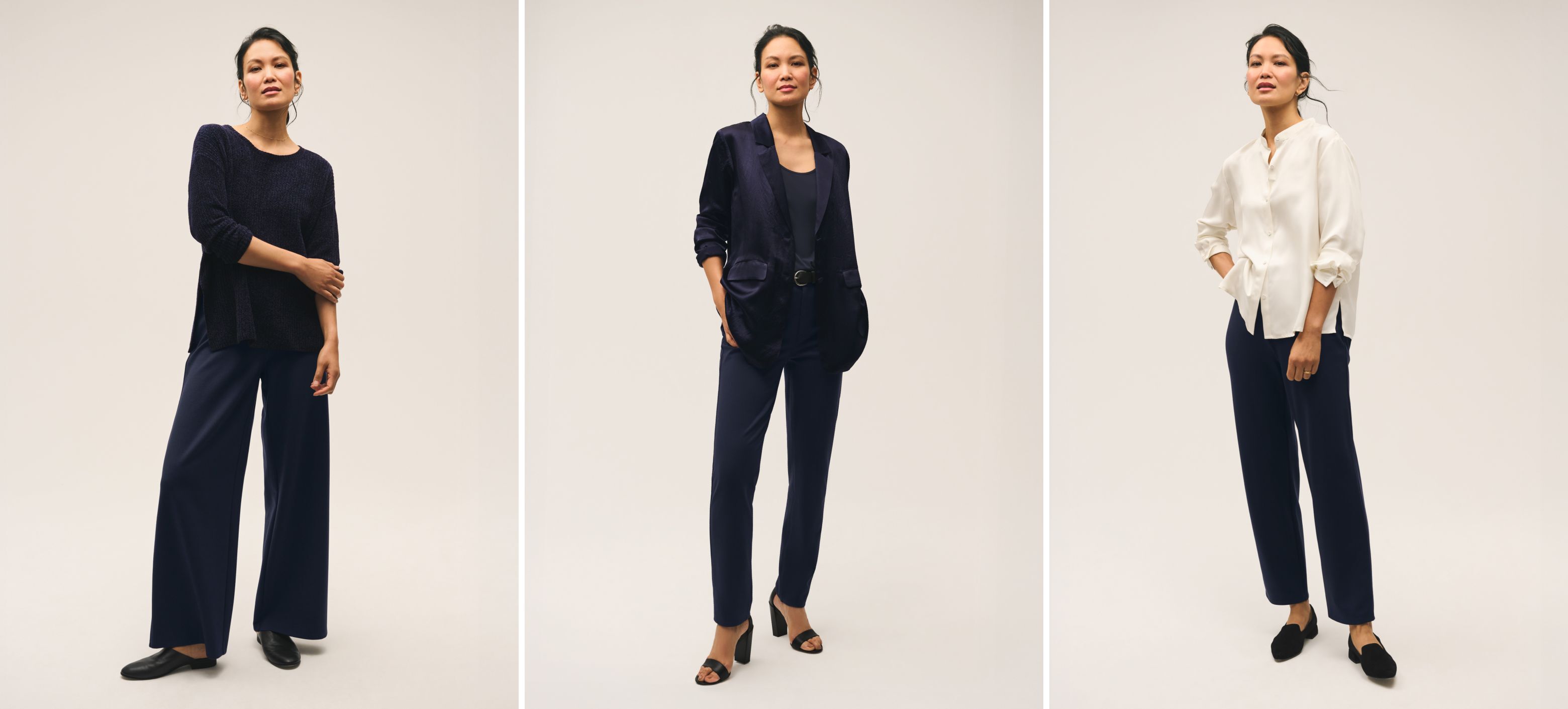 Washable Flex Ponte Pant Shapes in Ink