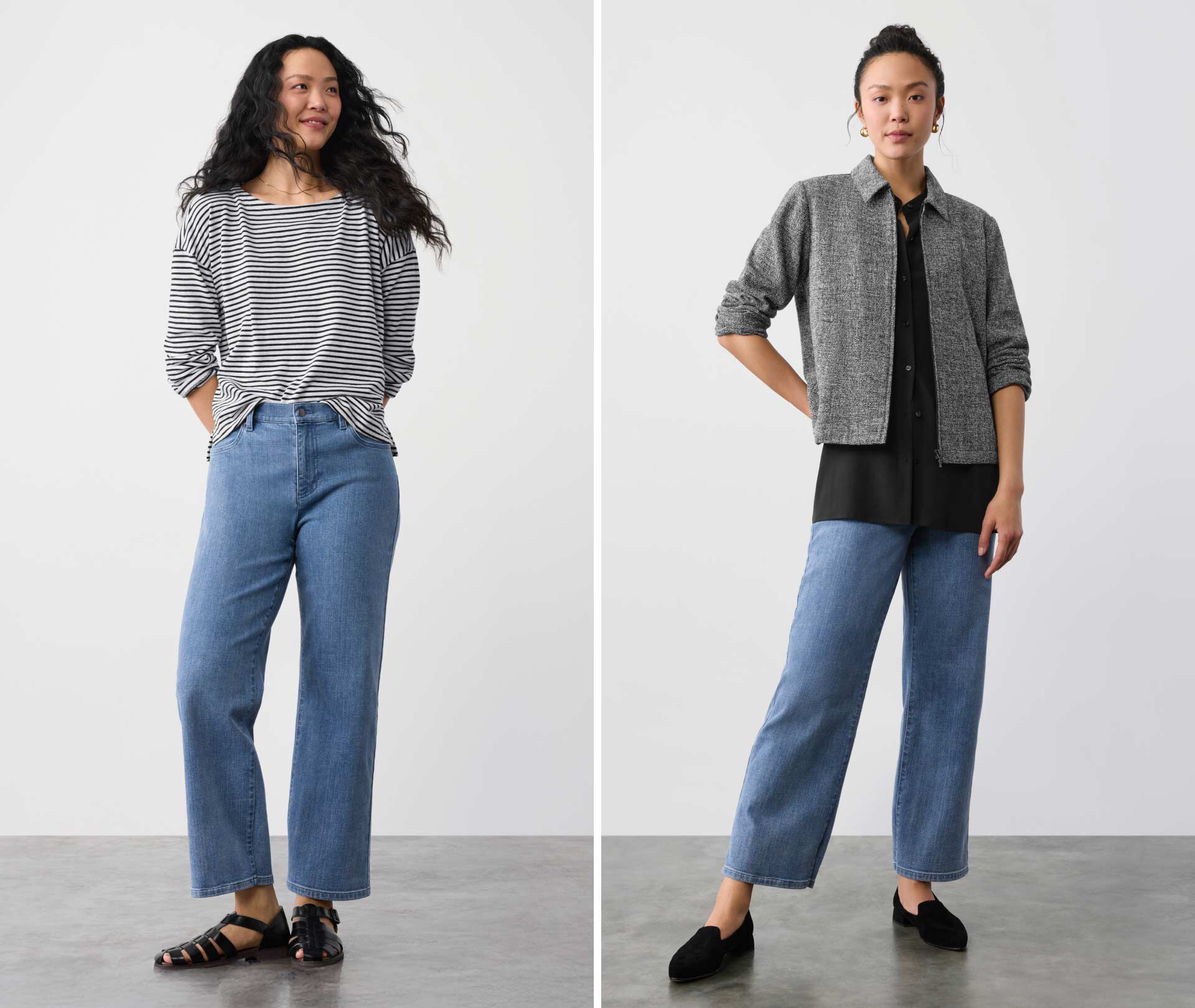 Cotton Stretch Denim Straight Jean Cotton Stretch Denim Straight Jean