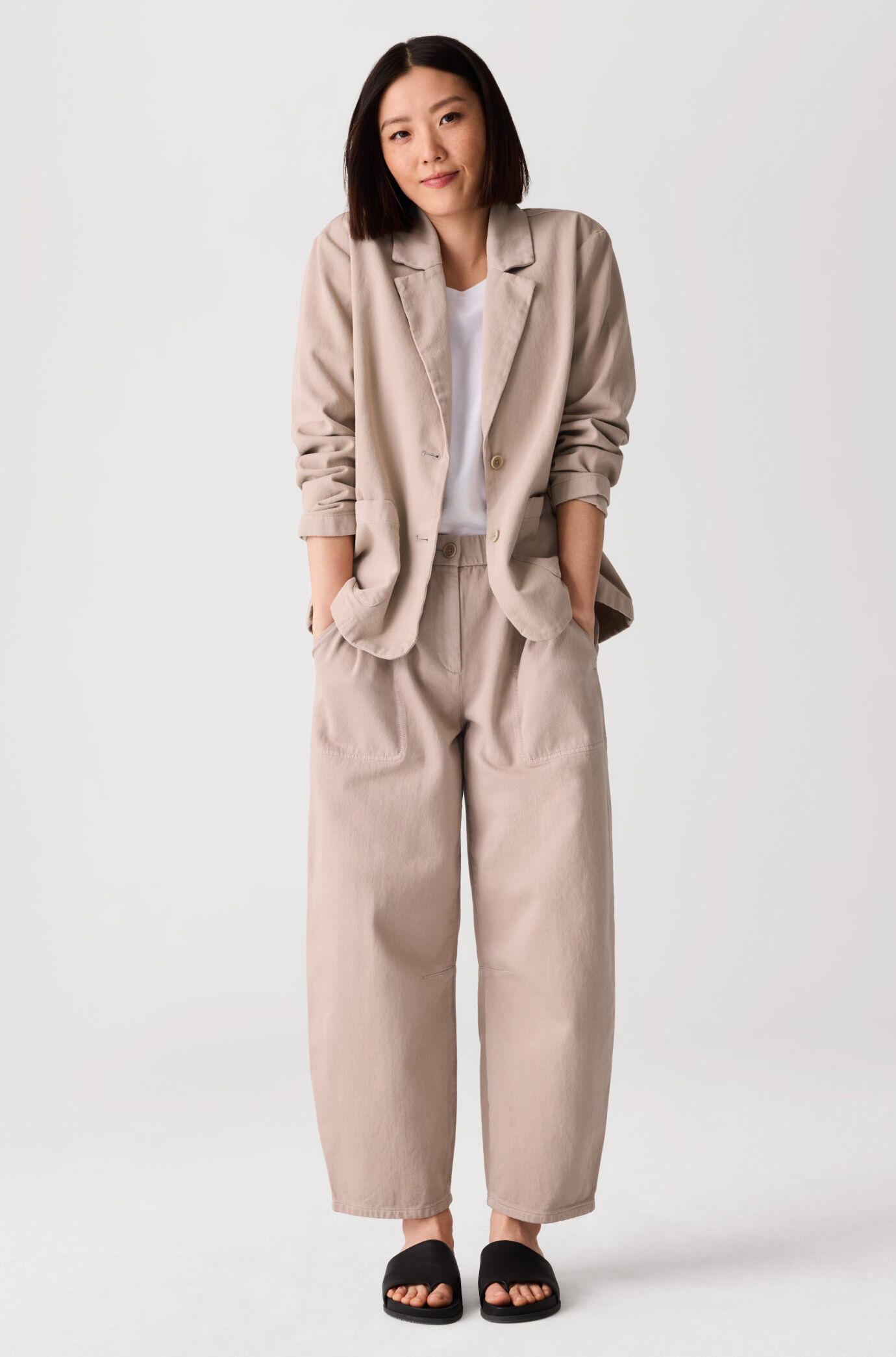 Garment Dyed Utility Cotton Blazer and Arch Pant Garment Dyed Utility Cotton Blazer and Arch Pant