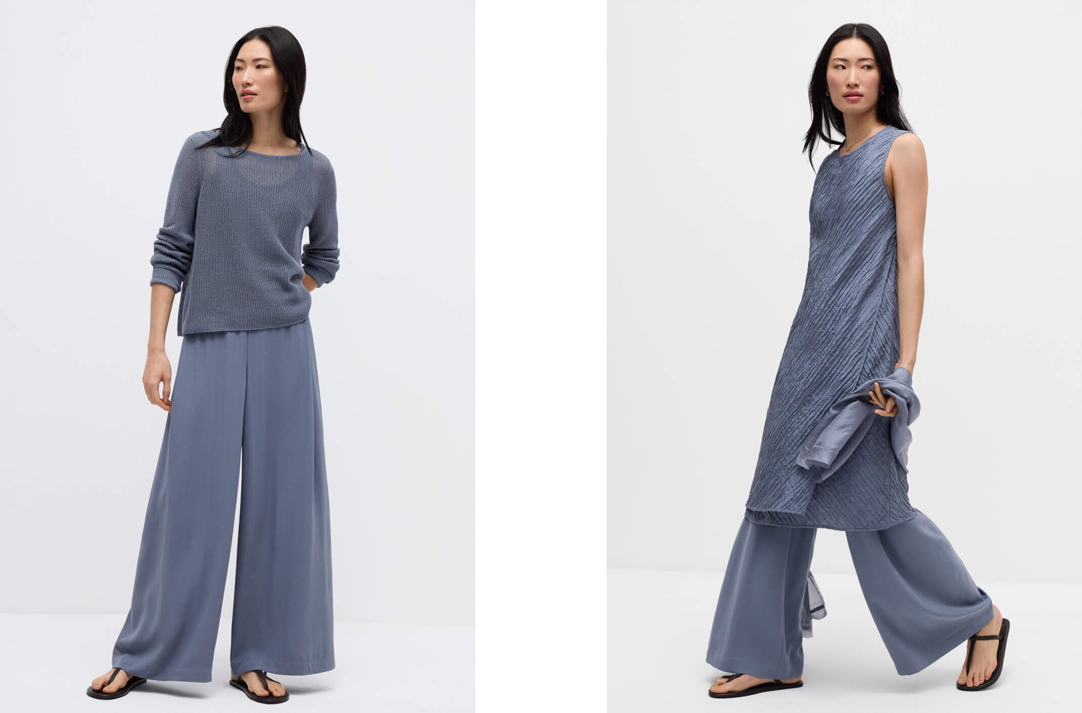 Silk Georgette Crepe Wide Leg Pant