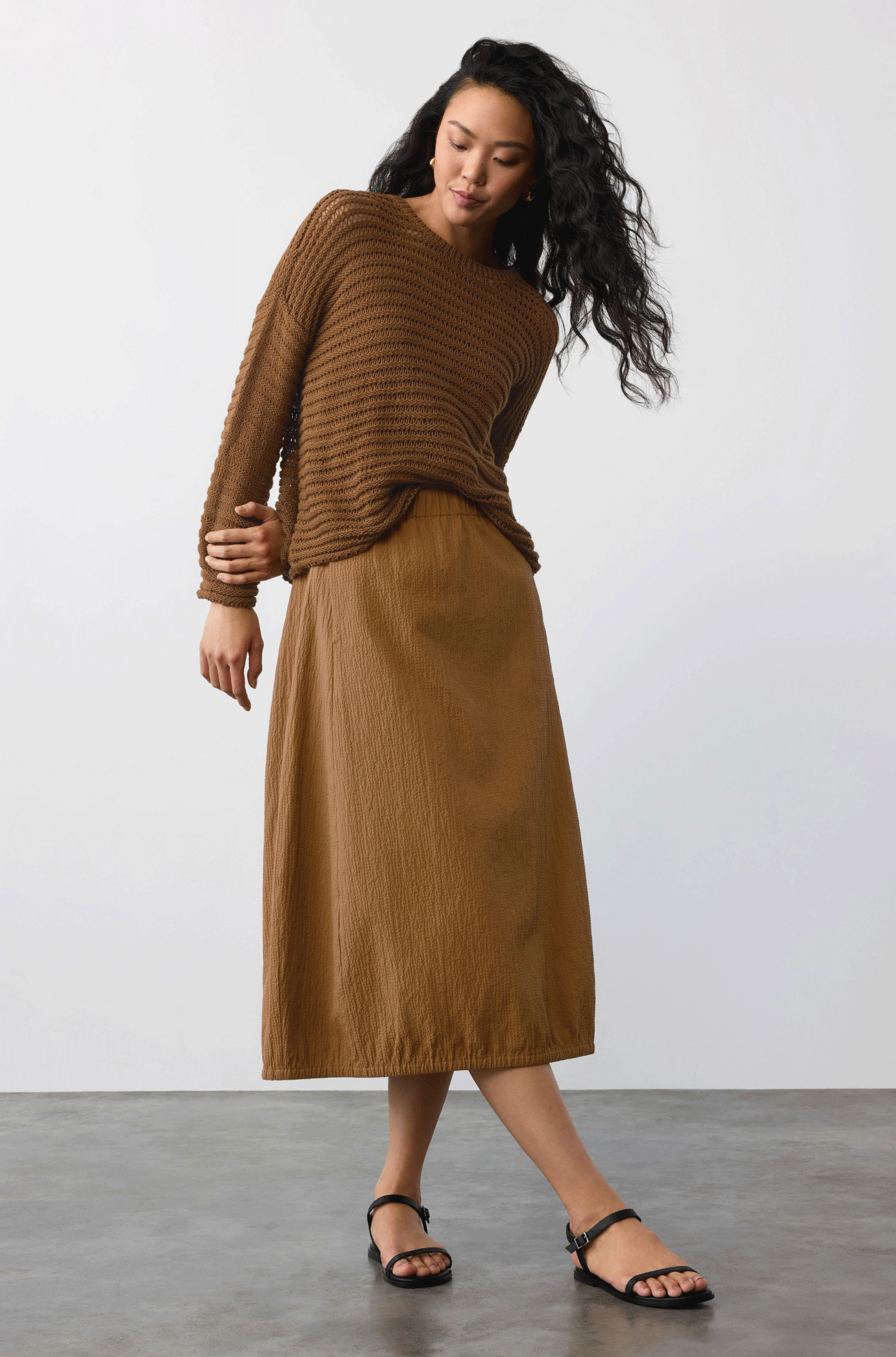 Organic Cotton Pucker Lantern Skirt