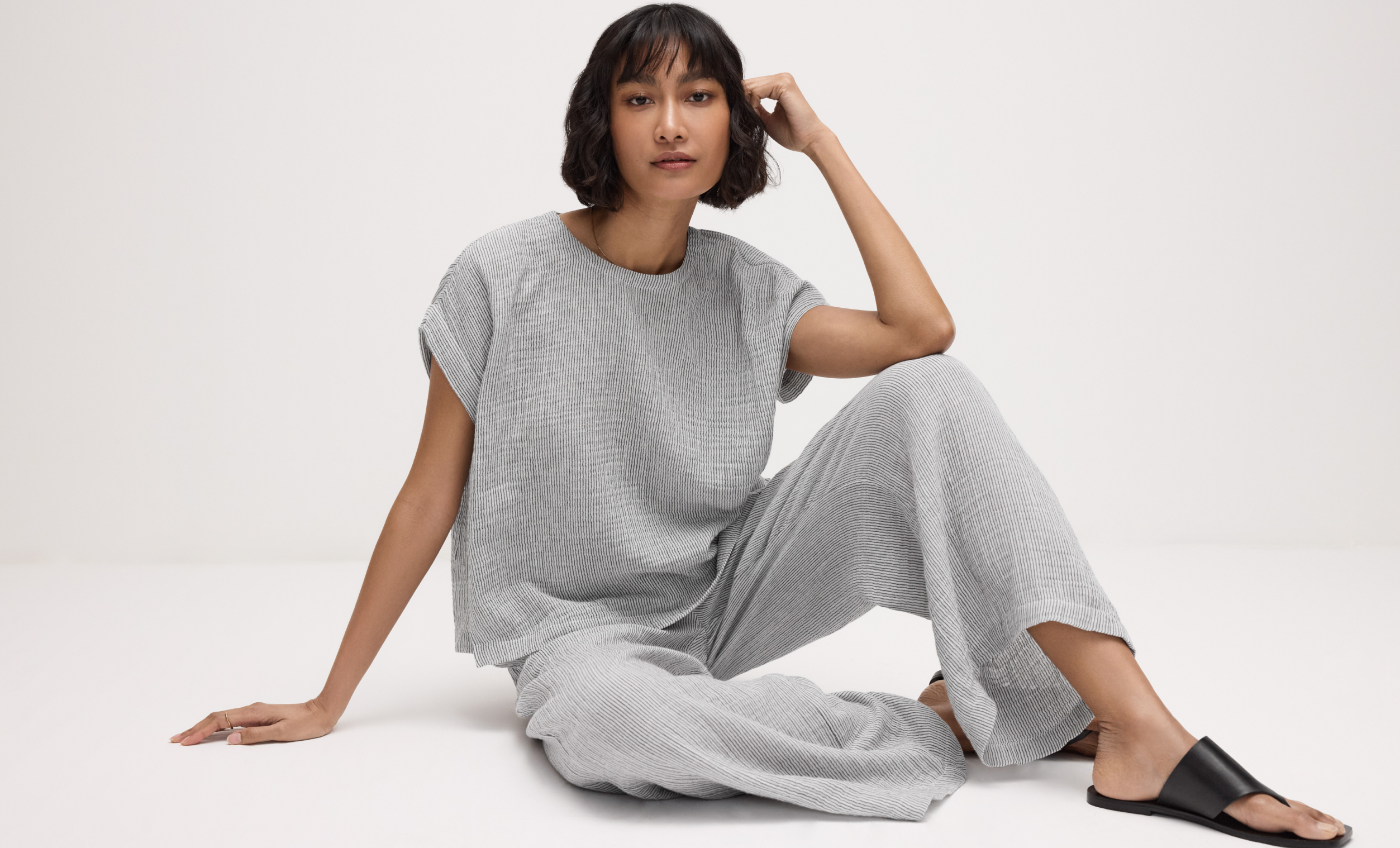Striped Organic Cotton Gauze Set