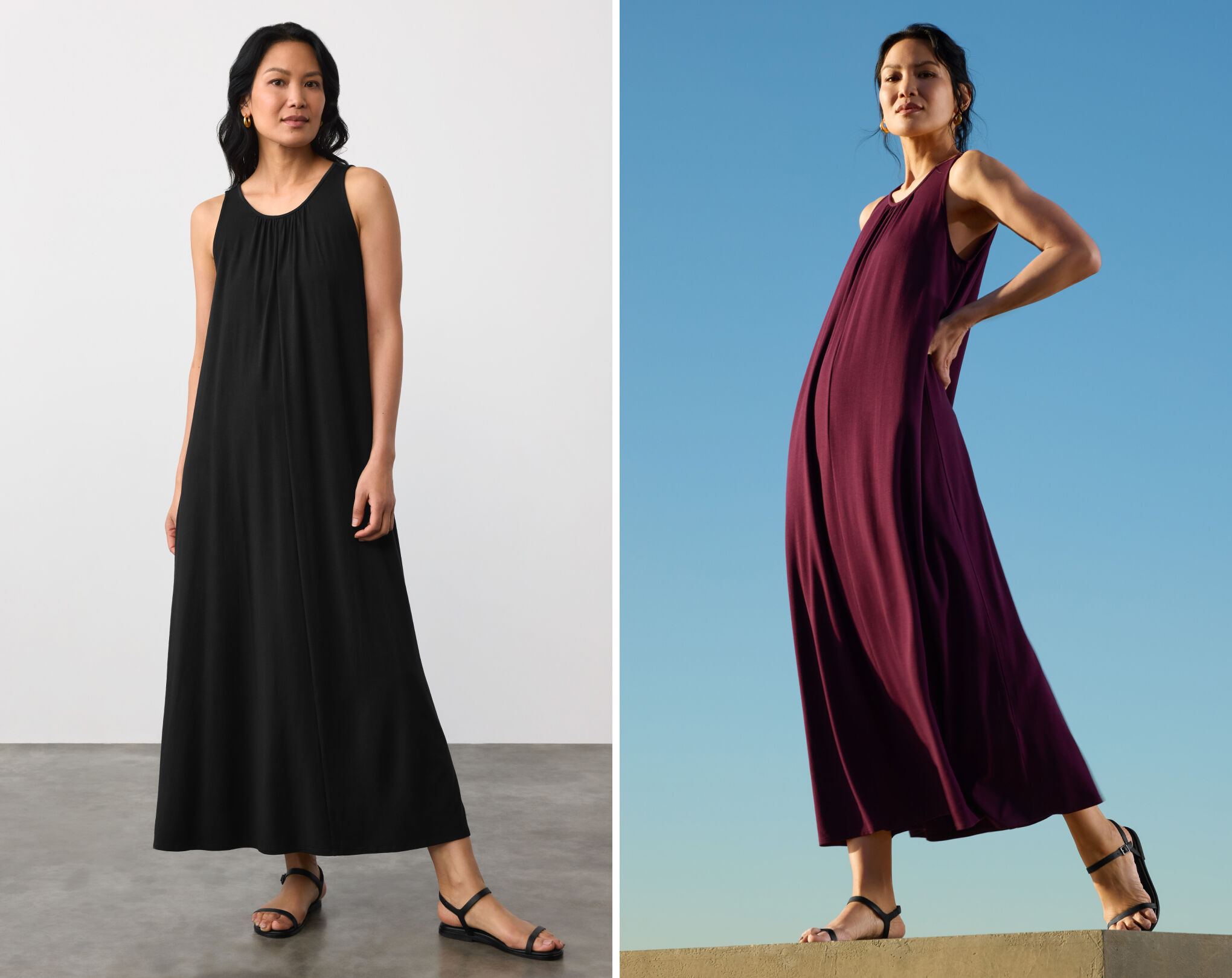 Fine Jersey Round Neck Tank Dress