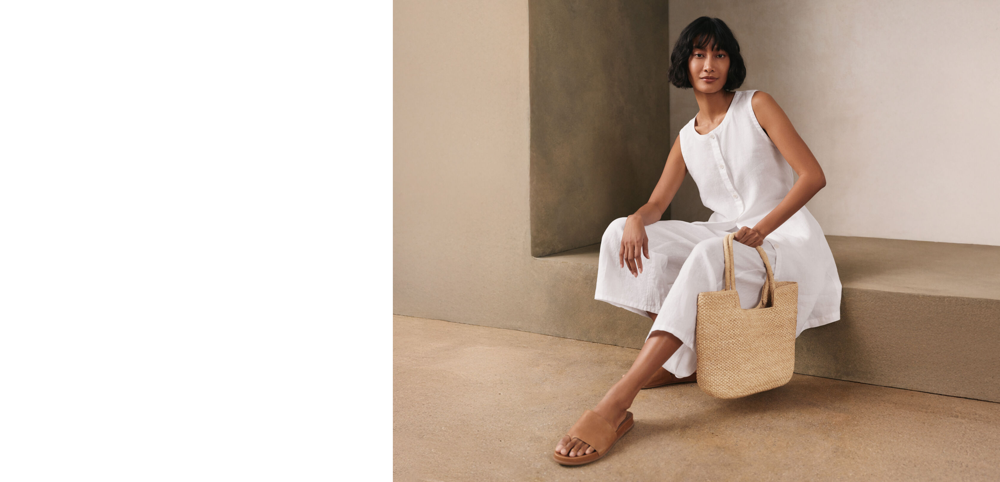 Organic Linen in White