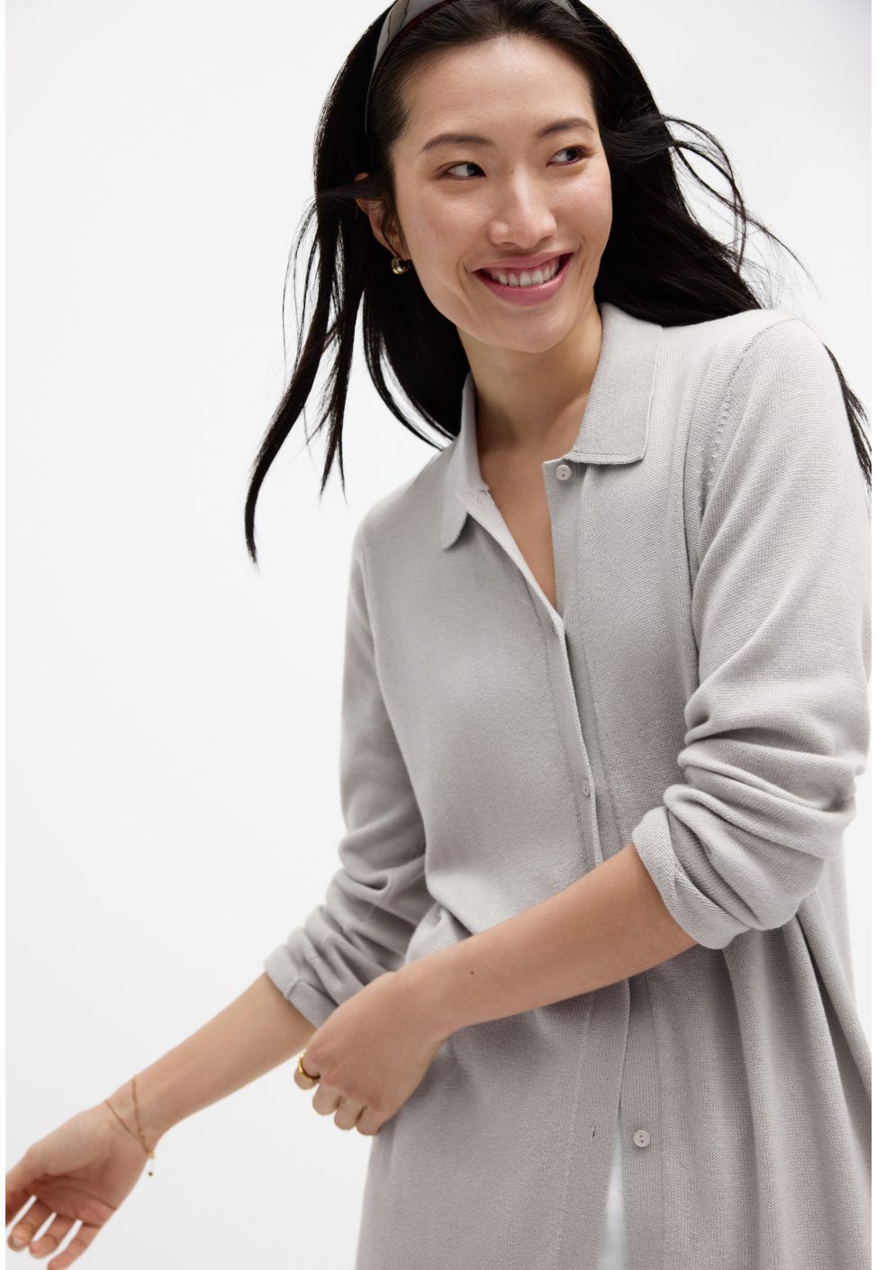 Cotton Stretch Denim Wide Leg Trouser