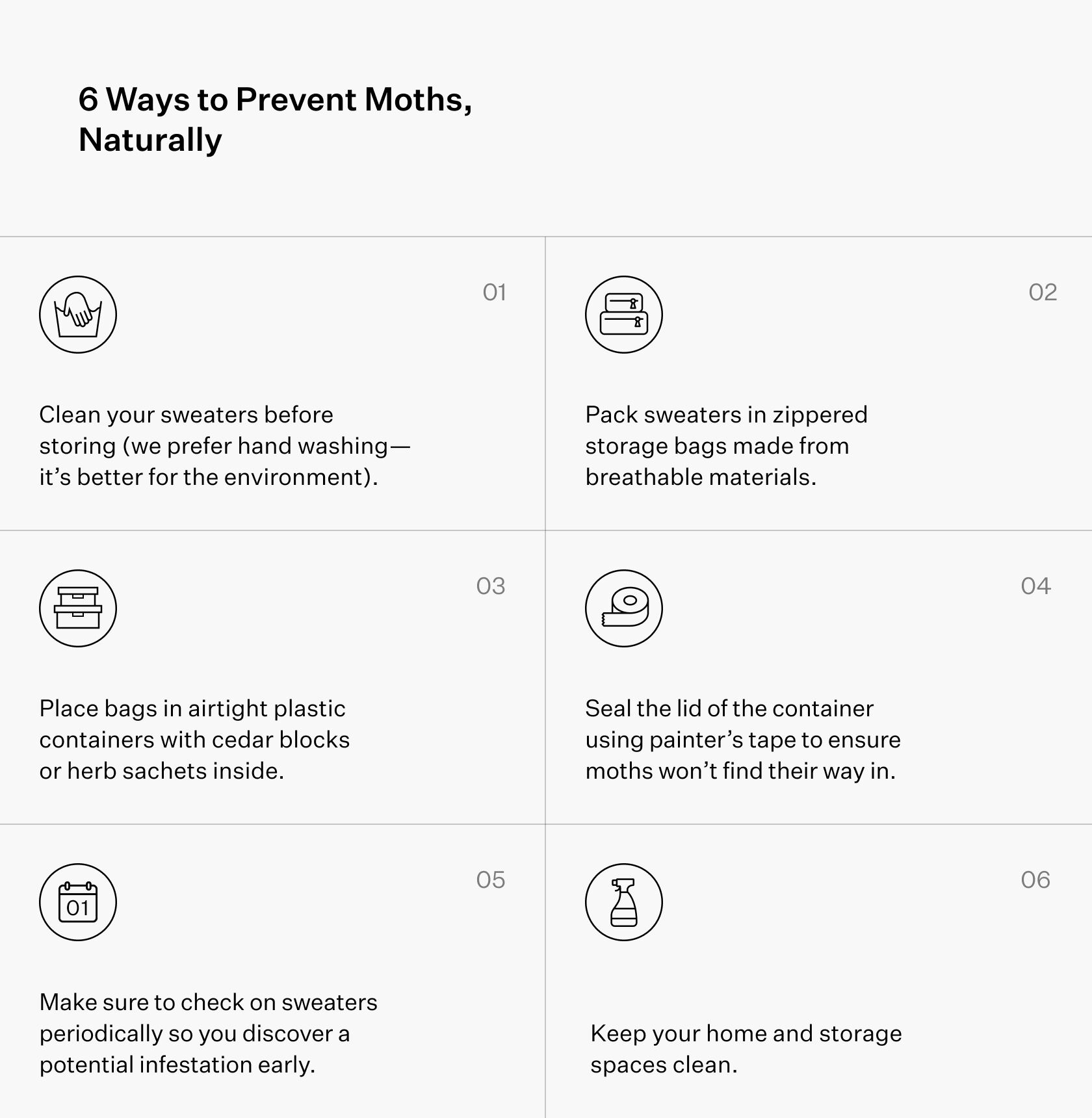 6 ways to prevent moths naturally infographic.