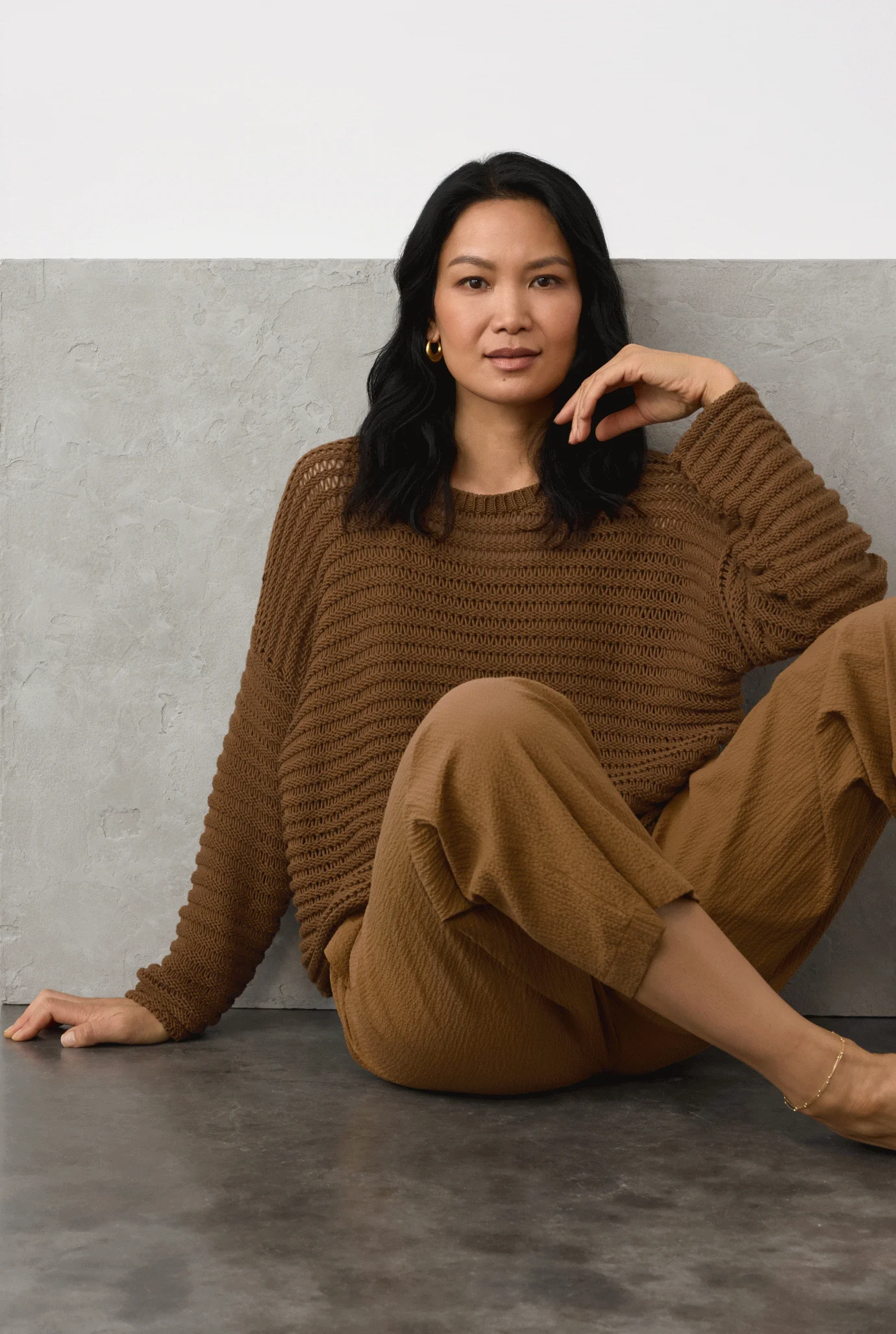 Peruvian Organic Cotton Cord Crew Neck Top Peruvian Organic Cotton Cord Crew Neck Top