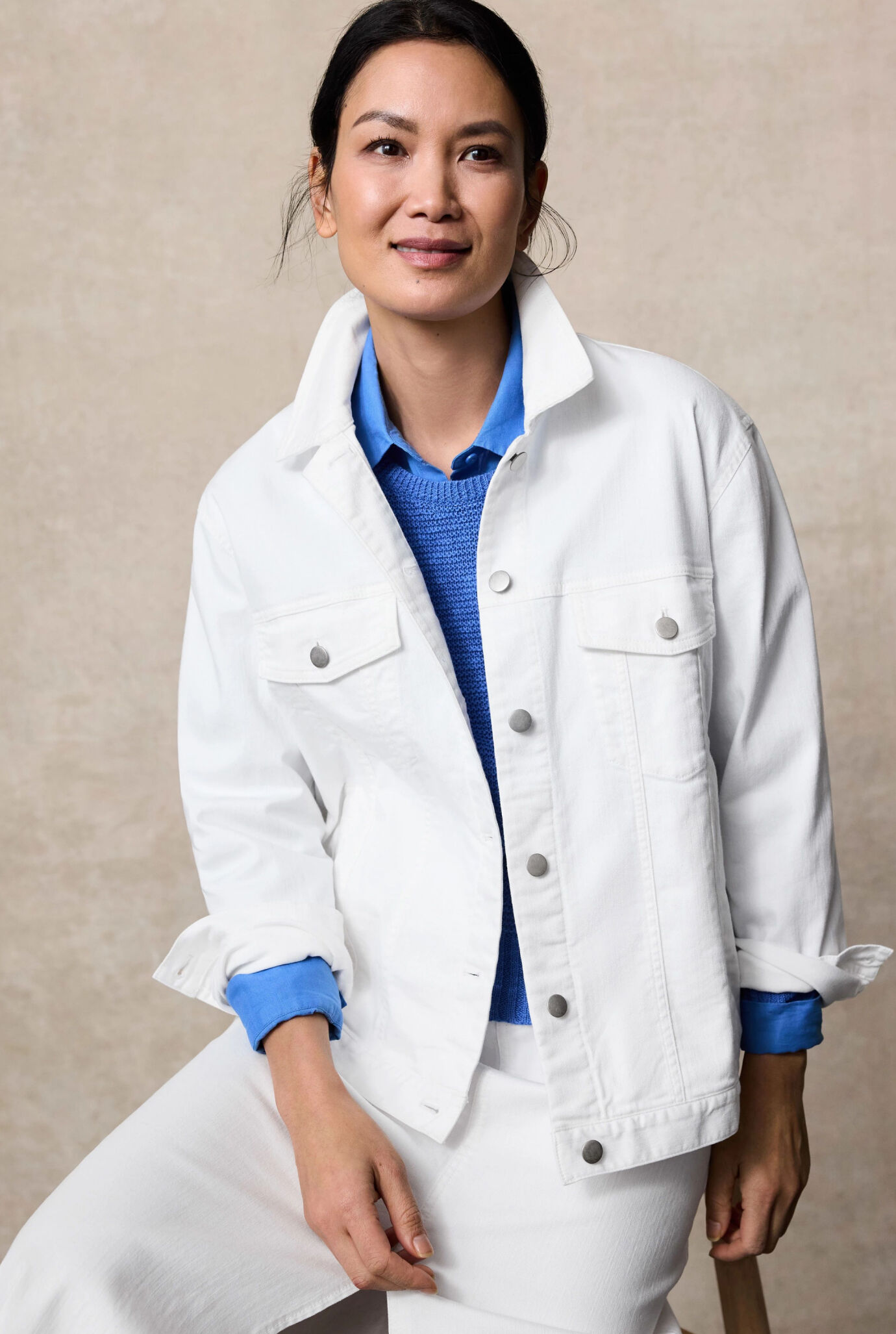Garment Dyed Organic Cotton Denim Jacket