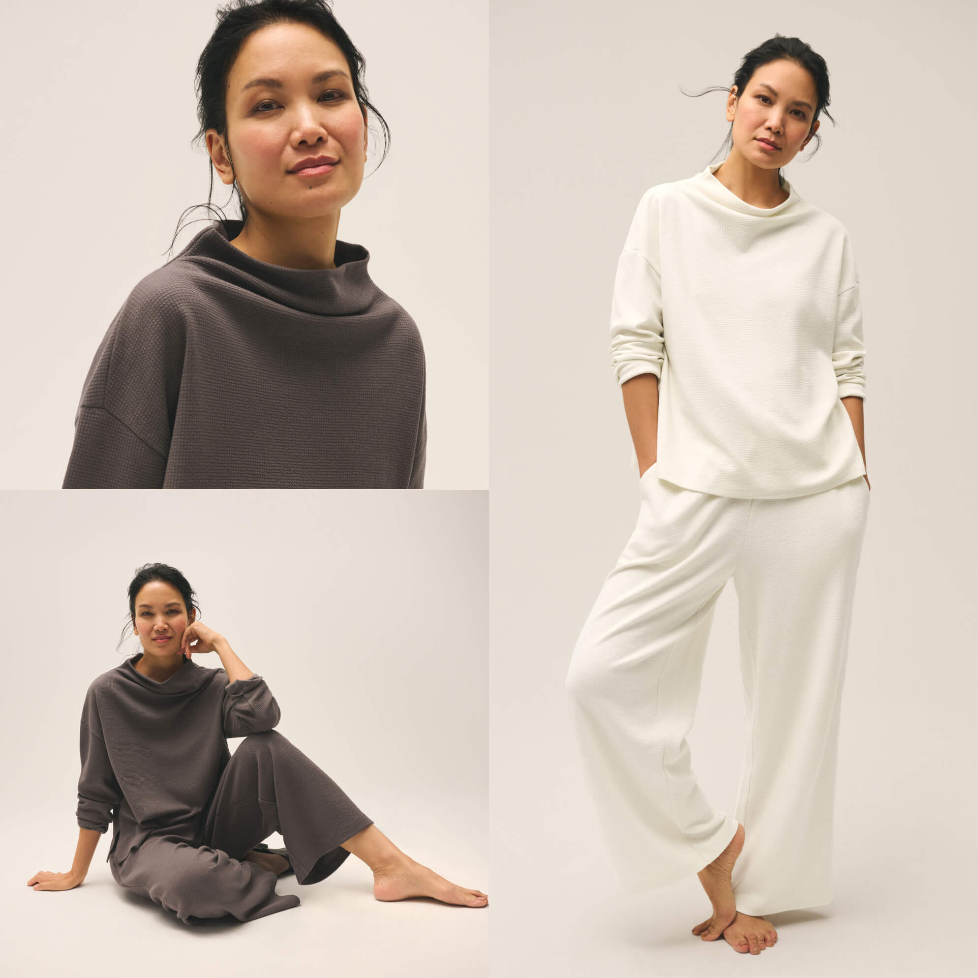 Waffle Cotton Blend Doubleknit Set