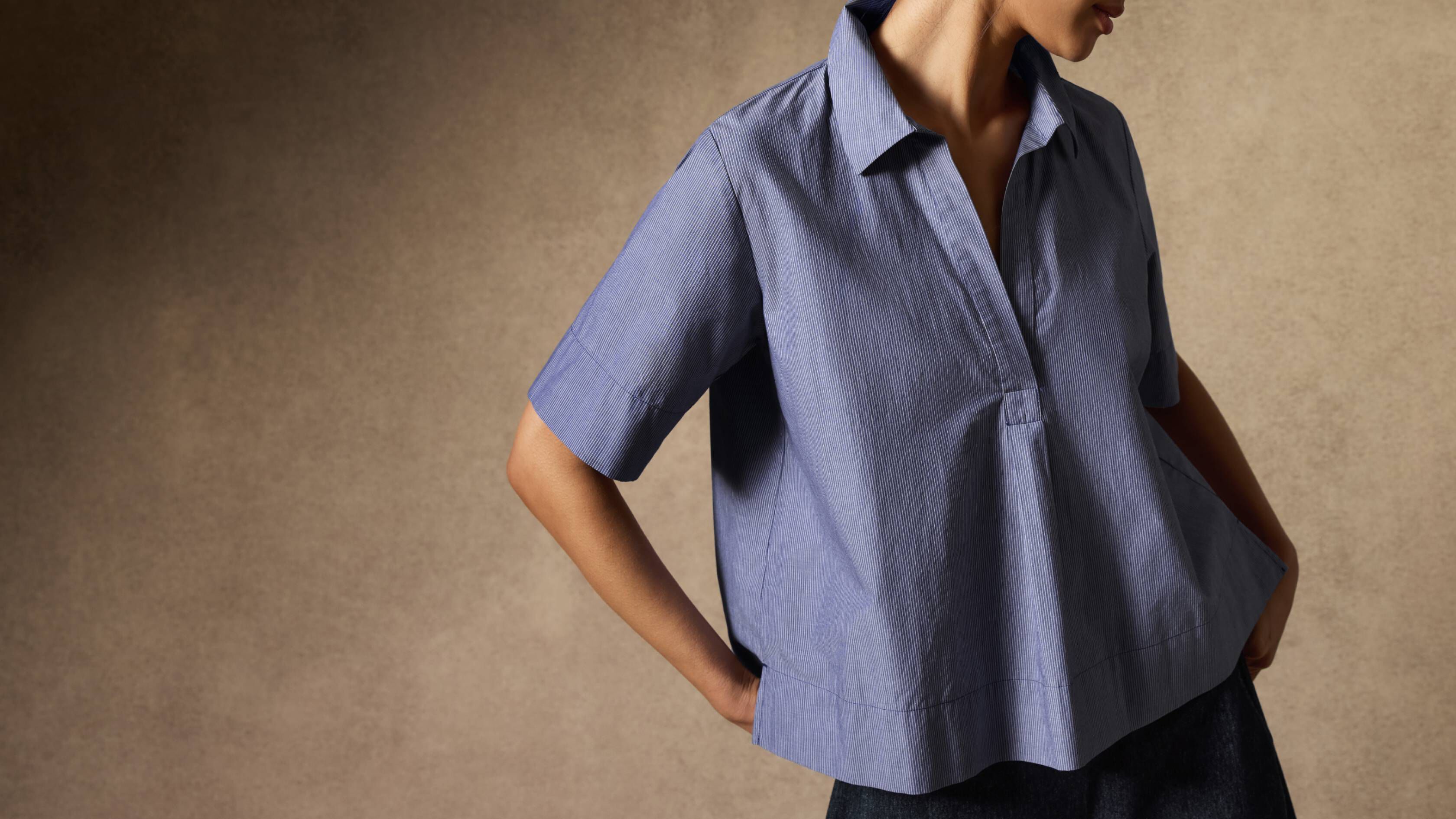 Subtly Striped A Best Loved Poplin Shirt Is Back