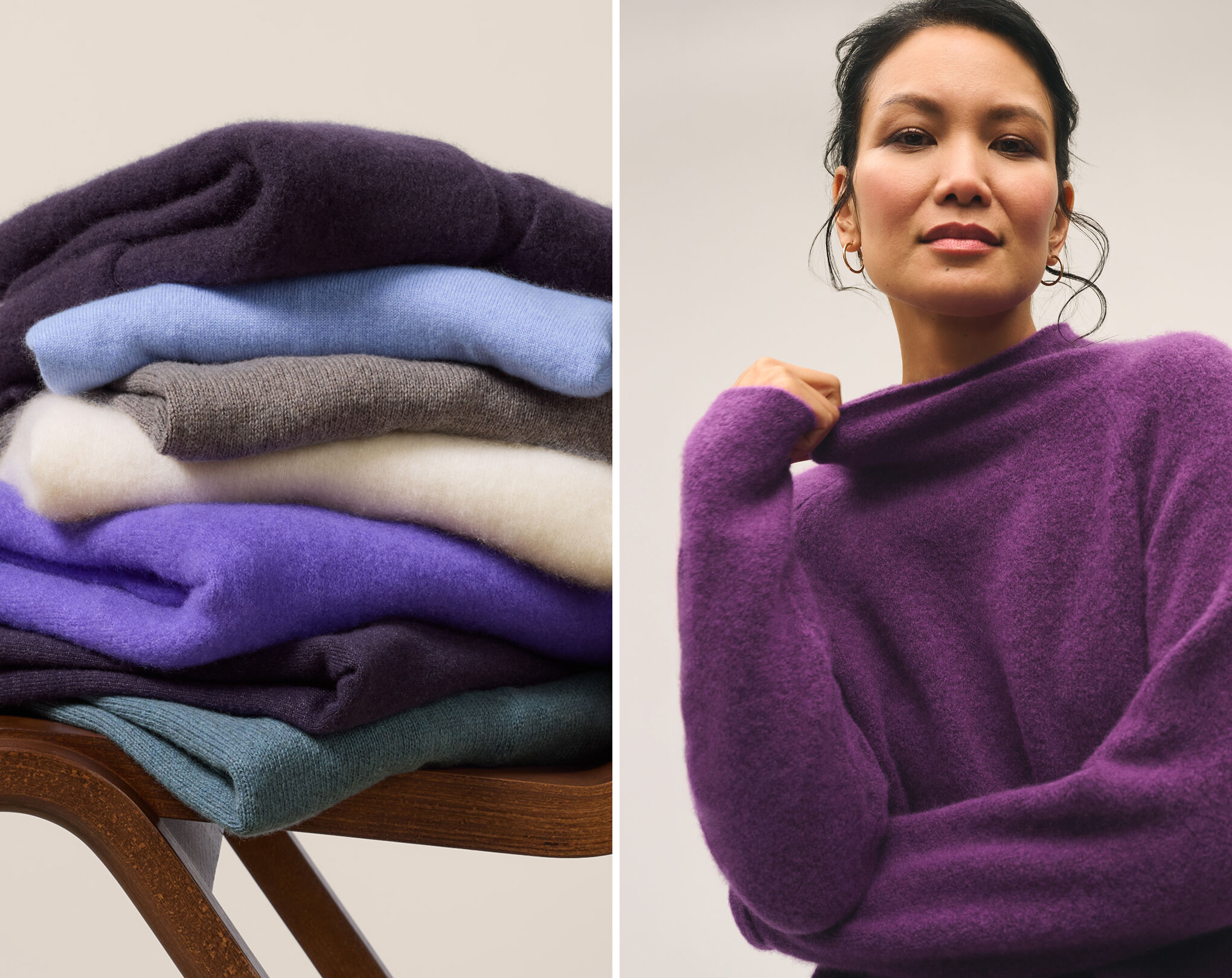 Cashmere Silk Boucle Bliss Turtleneck Top Cashmere Silk Boucle Bliss Turtleneck Top