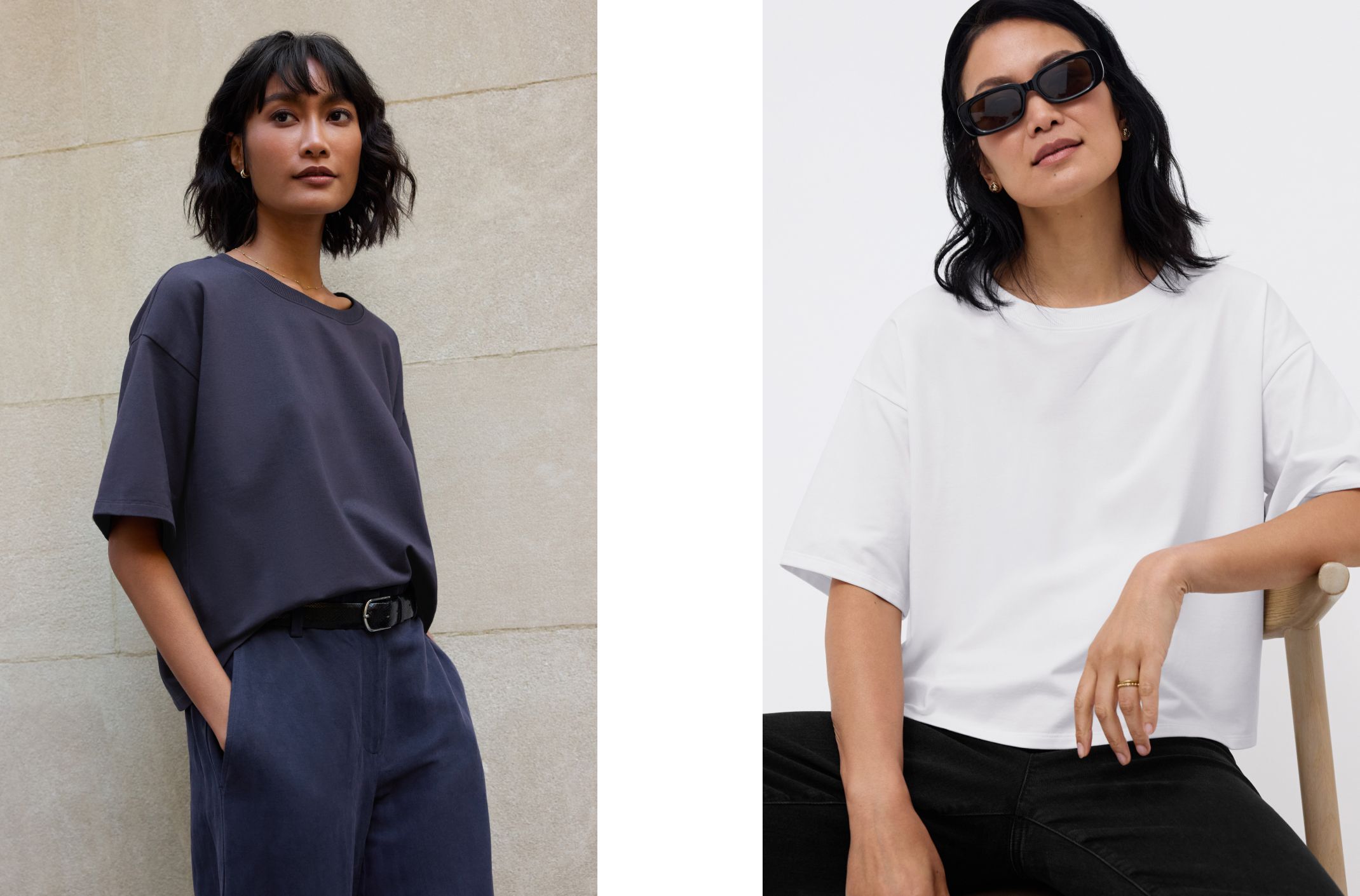 Pima Cotton Stretch Jersey Crew Neck Tee