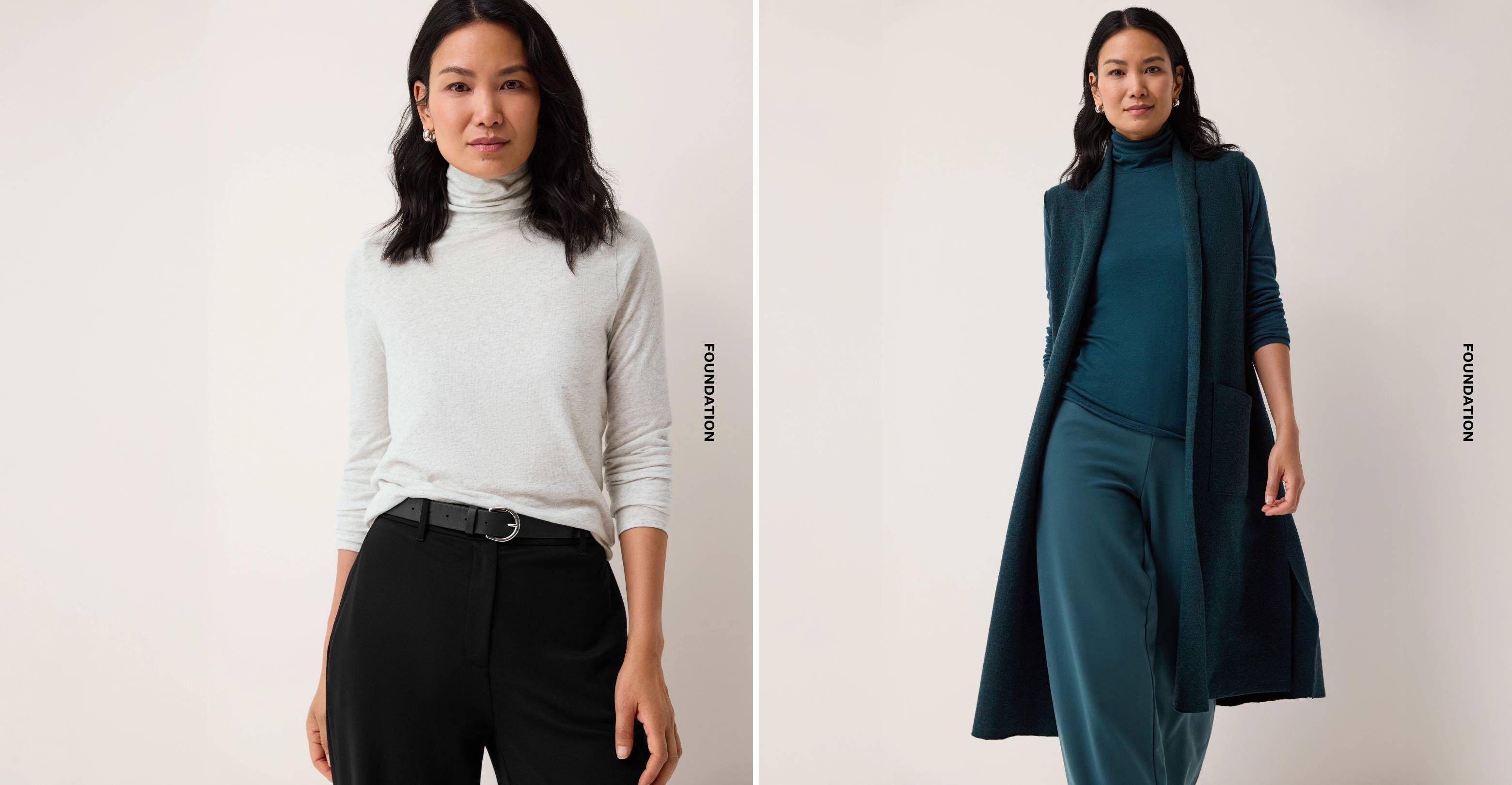 Sheer Cotton Blend Knit Turtleneck Top