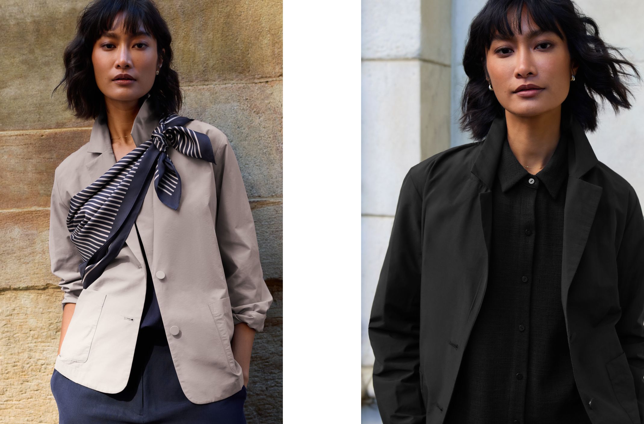 Light Cotton Nylon Blazer