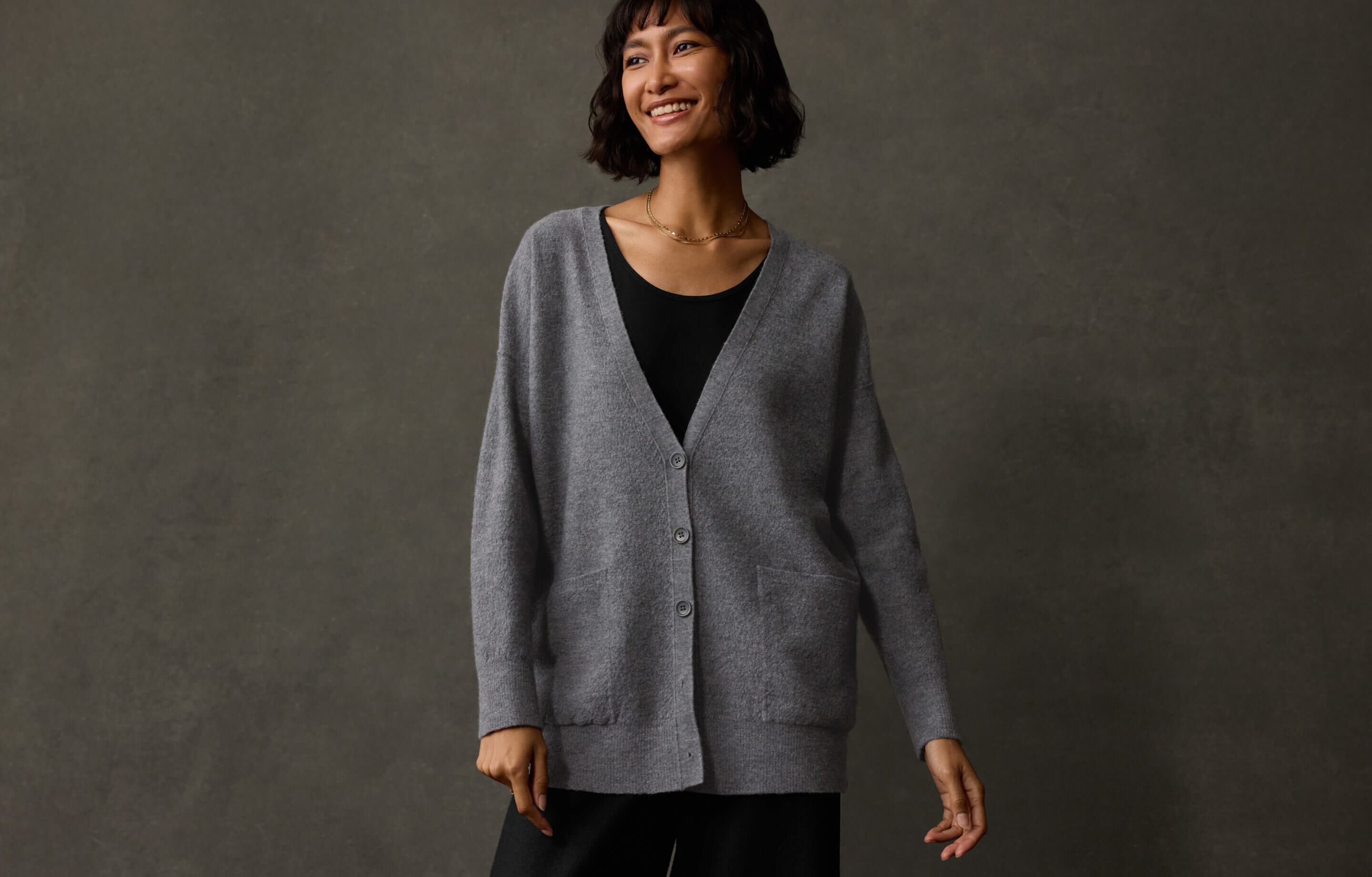 Fine Felted Wool Long Cardigan